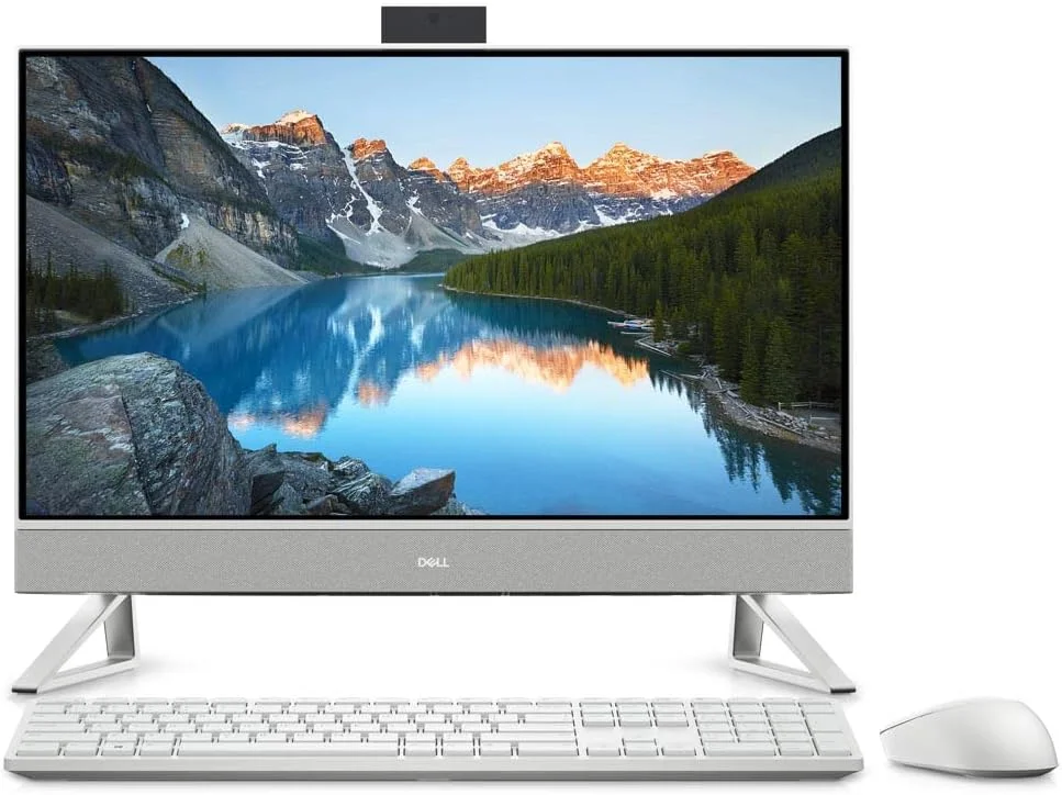 کامپیوتر همه کاره Dell Inspiron 5410، پردازنده Intel Core i5 1235U، صفحه نمایش لمسی 23.8 اینچی FHD Infinity، ویندوز 11 نسخه Home، سفید، 5410 INS 1305 AIO، Inspiron 5410 AIO