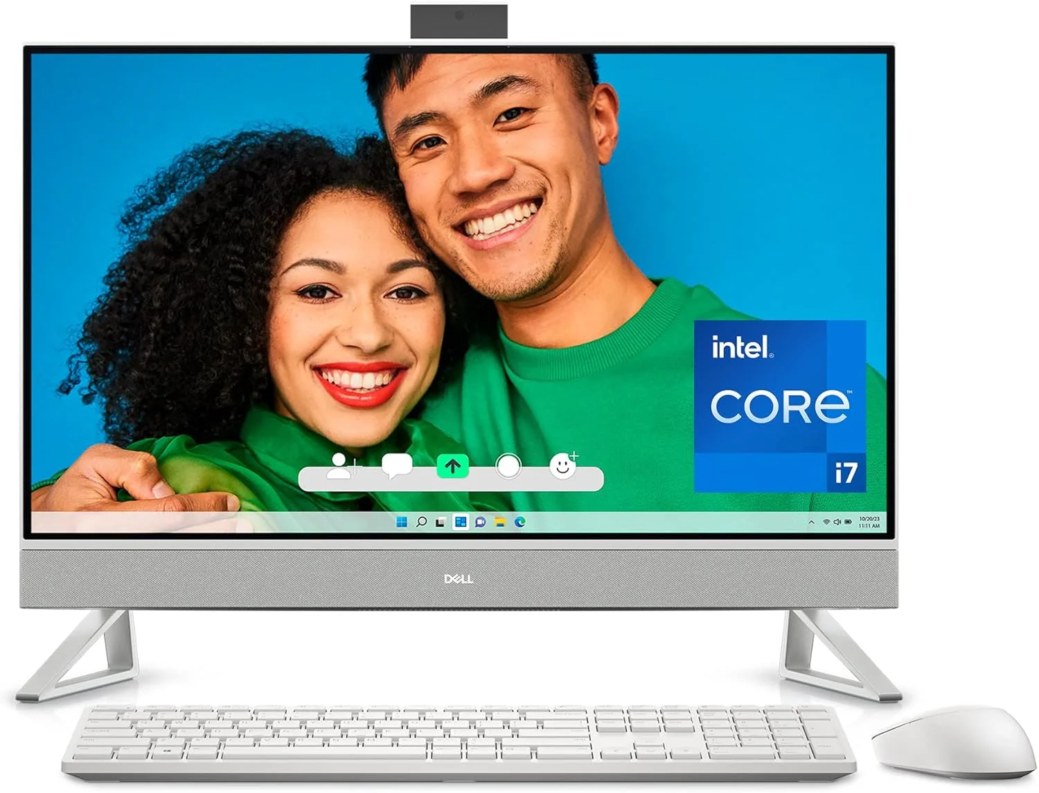 کامپیوتر همه کاره Dell Inspiron 7720 - صفحه نمایش لمسی 27 اینچی FHD، پردازنده Core i7-1355U، رم 32 گیگابایتی، 512 گیگابایت SSD + 1 ترابایت HDD، کارت گرافیک NVIDIA GeForce MX550 GDDR6، ویندوز 11 پرو، 1 سال پشتیبانی پریمیوم + 6 ماه Migrate - سفید