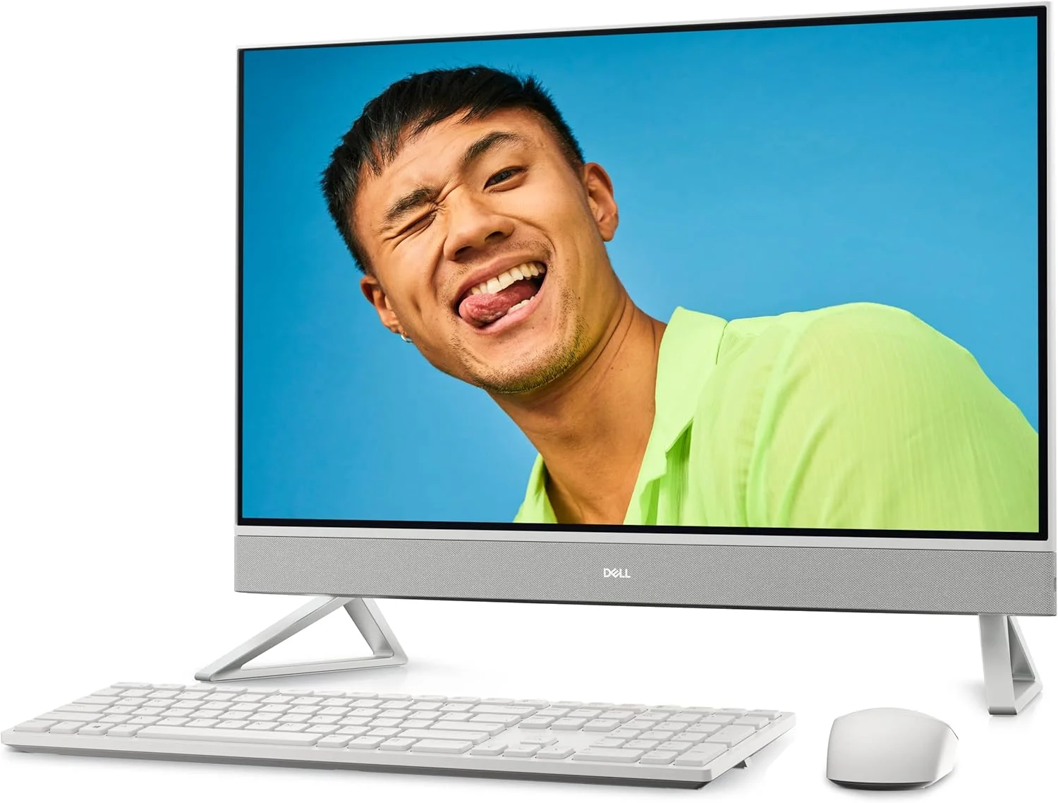 کامپیوتر رومیزی آل این وان لمسی 27 اینچی FHD دل Inspiron 7710 مدل 2022، پردازنده 10 هسته ای نسل 12 اینتل i7-1255U، گرافیک GeForce MX550، رم 32 گیگابایت DDR4، حافظه 1 ترابایت NVMe SSD + 1 ترابایت HDD، وای فای 6E، بلوتوث، پورت RJ45 LAN، ویندوز 11 پرو
