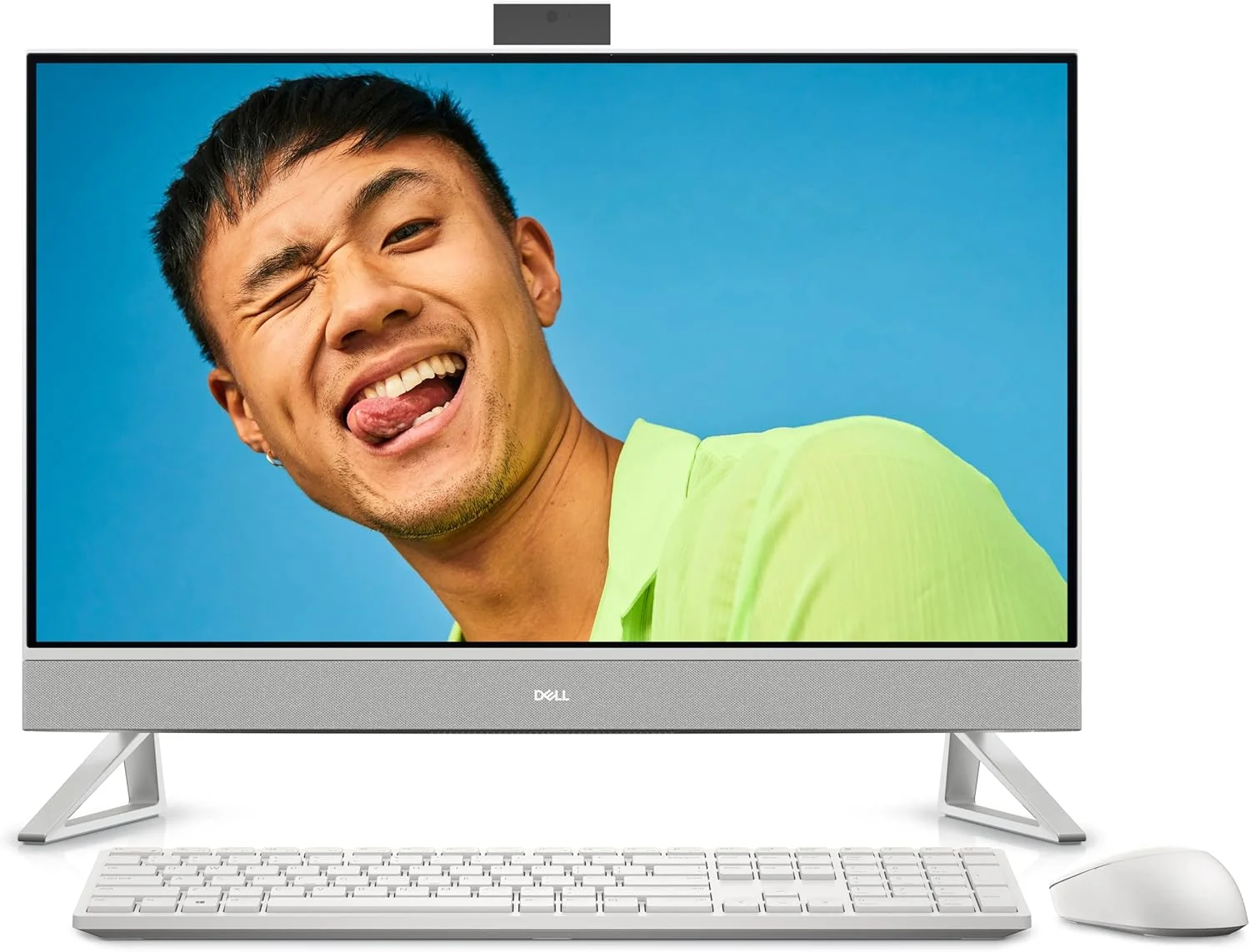 کامپیوتر رومیزی آل این وان لمسی 27 اینچی FHD دل Inspiron 7710 مدل 2022، پردازنده 10 هسته ای نسل 12 اینتل i7-1255U، گرافیک GeForce MX550، رم 32 گیگابایت DDR4، حافظه 1 ترابایت NVMe SSD + 1 ترابایت HDD، وای فای 6E، بلوتوث، پورت RJ45 LAN، ویندوز 11 پرو