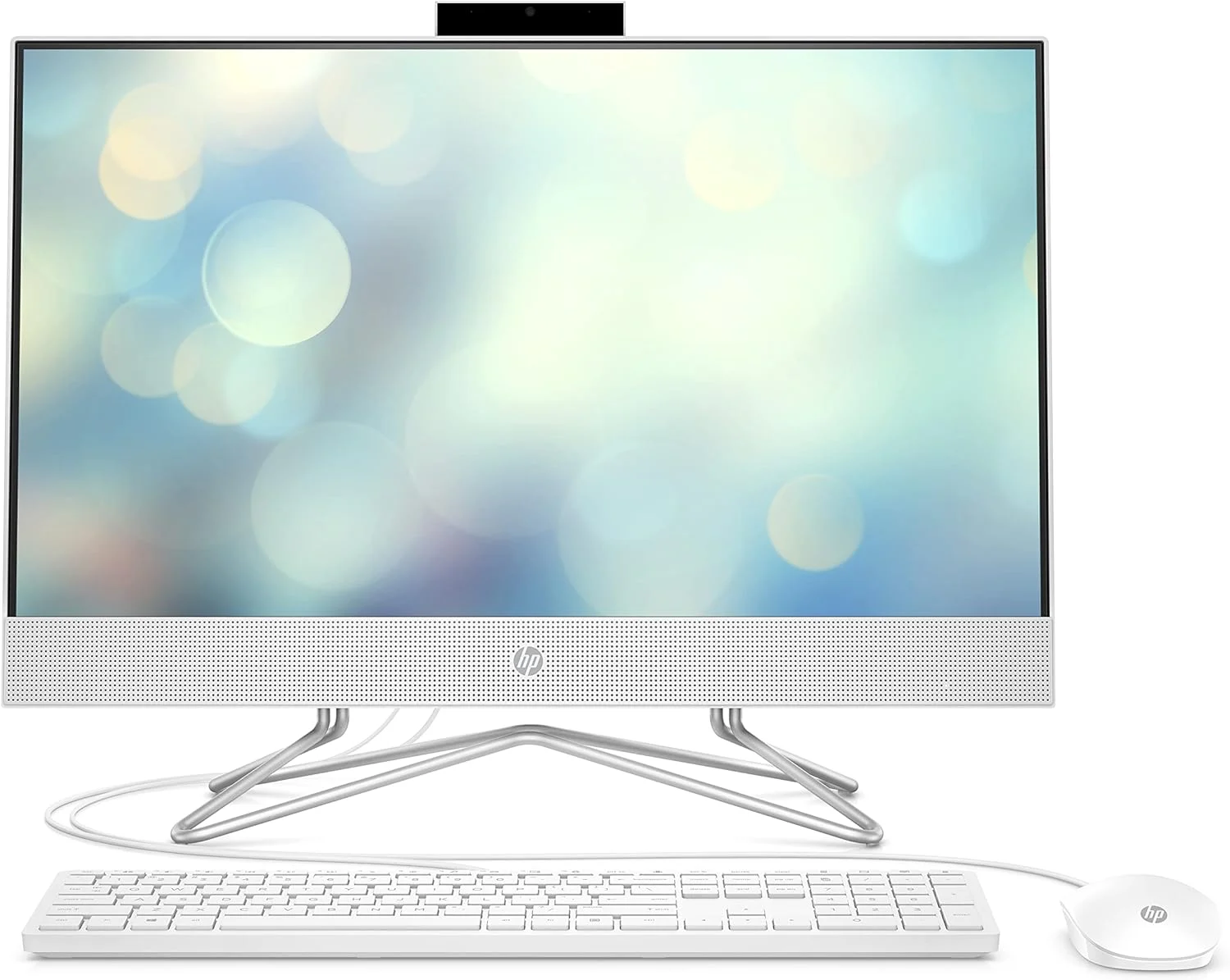 کامپیوتر همه کاره 24 اینچی HP، پردازنده نسل 11 اینتل Core i5-1135G7، گرافیک Intel Iris Xe Graphics، رم 8 گیگابایتی، SSD 512 گیگابایتی، ویندوز 11 هوم (24-df1370، سفید برفی)