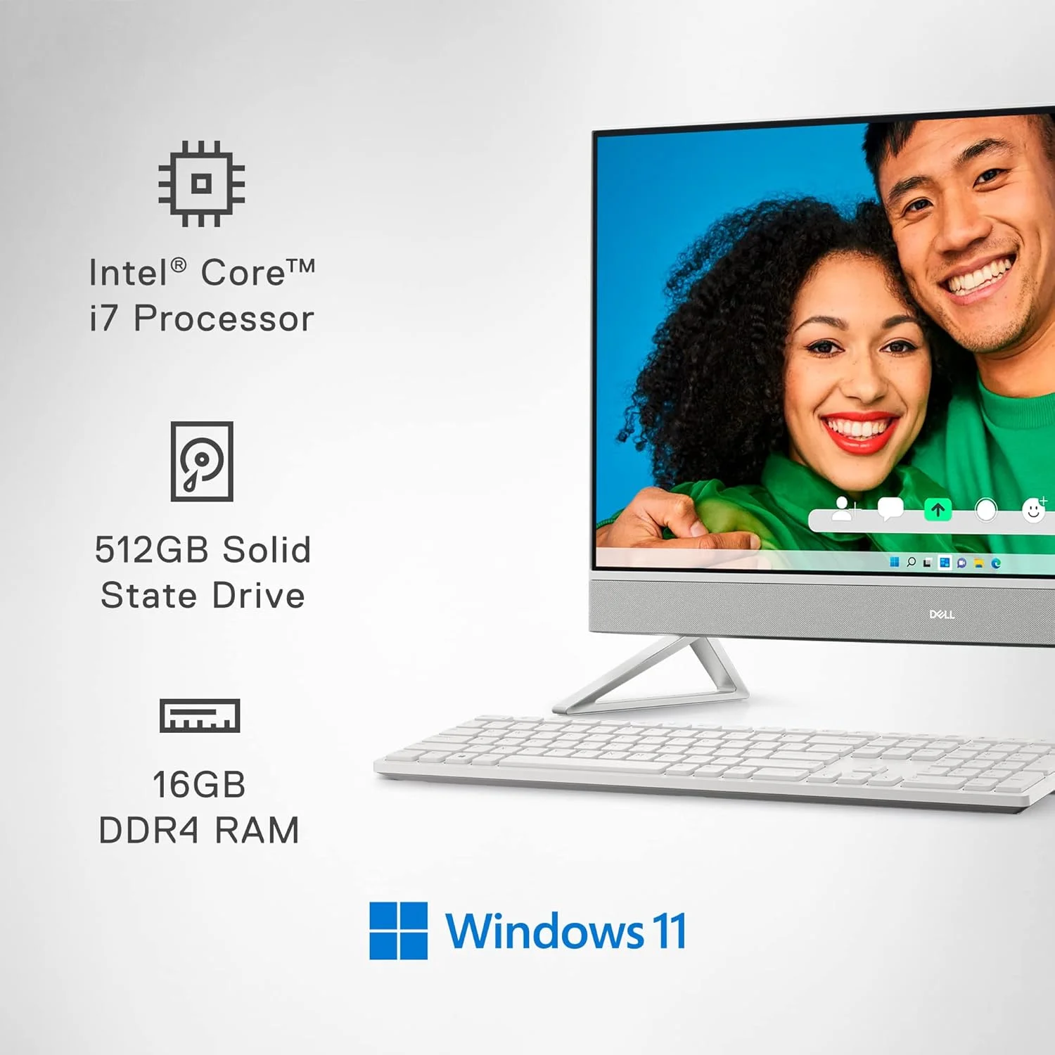 کامپیوتر همه کاره Dell Inspiron 27 7720 - صفحه نمایش 27 اینچی FHD، پردازنده Intel Core i7-1355U، رم 16 گیگابایتی DDR4، گرافیک NVIDIA GeForce MX550 GDDR6، ویندوز 11 هوم، خدمات شامل - سفید کامپیوتر همه کاره Dell Inspiron 27 7720 - صفحه نمایش 27 اینچی FHD، پردازنده Intel Core i7-1355U، رم 16 گیگابایتی DDR4، گرافیک NVIDIA GeForce MX550 GDDR6، ویندوز 11 هوم، خدمات شامل - سفید