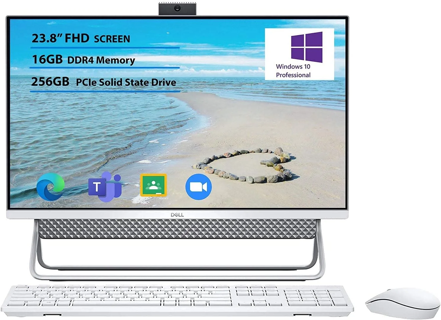جدیدترین کامپیوتر رومیزی پرچمدار Dell Inspiron 24 5000 All in One با صفحه نمایش 23.8 اینچی FHD با حاشیه باریک، پردازنده Intel Core i3-10110U، رم 8 گیگابایتی، حافظه SSD 256 گیگابایتی، گرافیک Intel UHD، USB-C، Wifi5، ویندوز 10 پرو