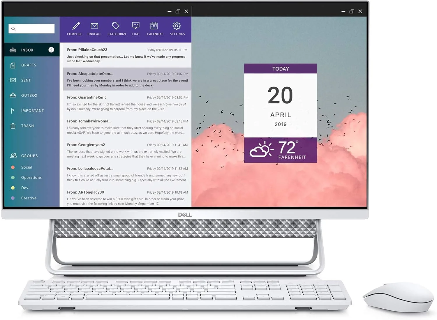 کامپیوتر همه کاره 27 اینچی لمسی FHD دل Inspiron 7790، پردازنده Intel Core i7، حافظه 16 گیگابایتی، درایو حالت جامد 512 گیگابایتی + 1 ترابایت، ویندوز 10 هوم (آخرین مدل) - نقره ای