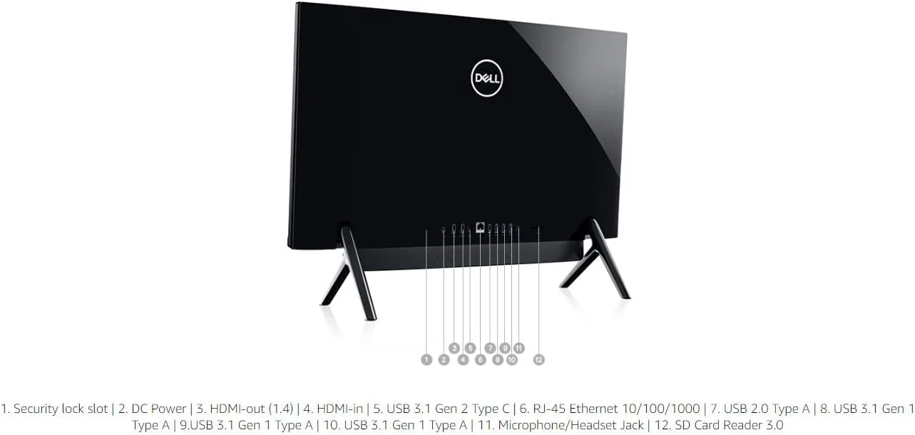کامپیوتر رومیزی آل این وان Dell Inspiron 7700 مدل 2022، صفحه نمایش 27 اینچی FHD IPS، پردازنده Intel Core i7-1165G7، رم 16 گیگابایتی، SSD 512 گیگابایتی، Wi-Fi 6، HDMI، وب کم، کیبورد و ماوس بی سیم، Windows 11 Pro، مشکی