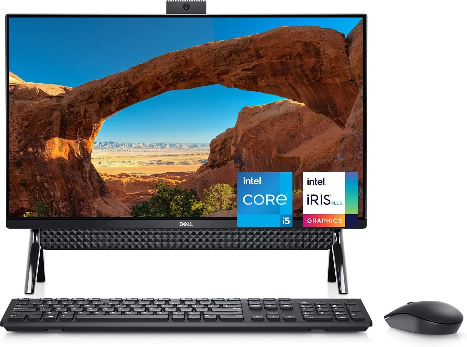 کامپیوتر همه کاره Dell Inspiron 7700 با صفحه نمایش 27 اینچی FHD، پردازنده نسل 11 اینتل Core i5-1135G7، گرافیک Iris Xe، رم 16 گیگابایتی DDR4، حافظه SSD 1 ترابایتی، WiFi، وب کم پاپ آپ، ماوس و کیبورد بی سیم، ویندوز 10، سری 7000، مشکی