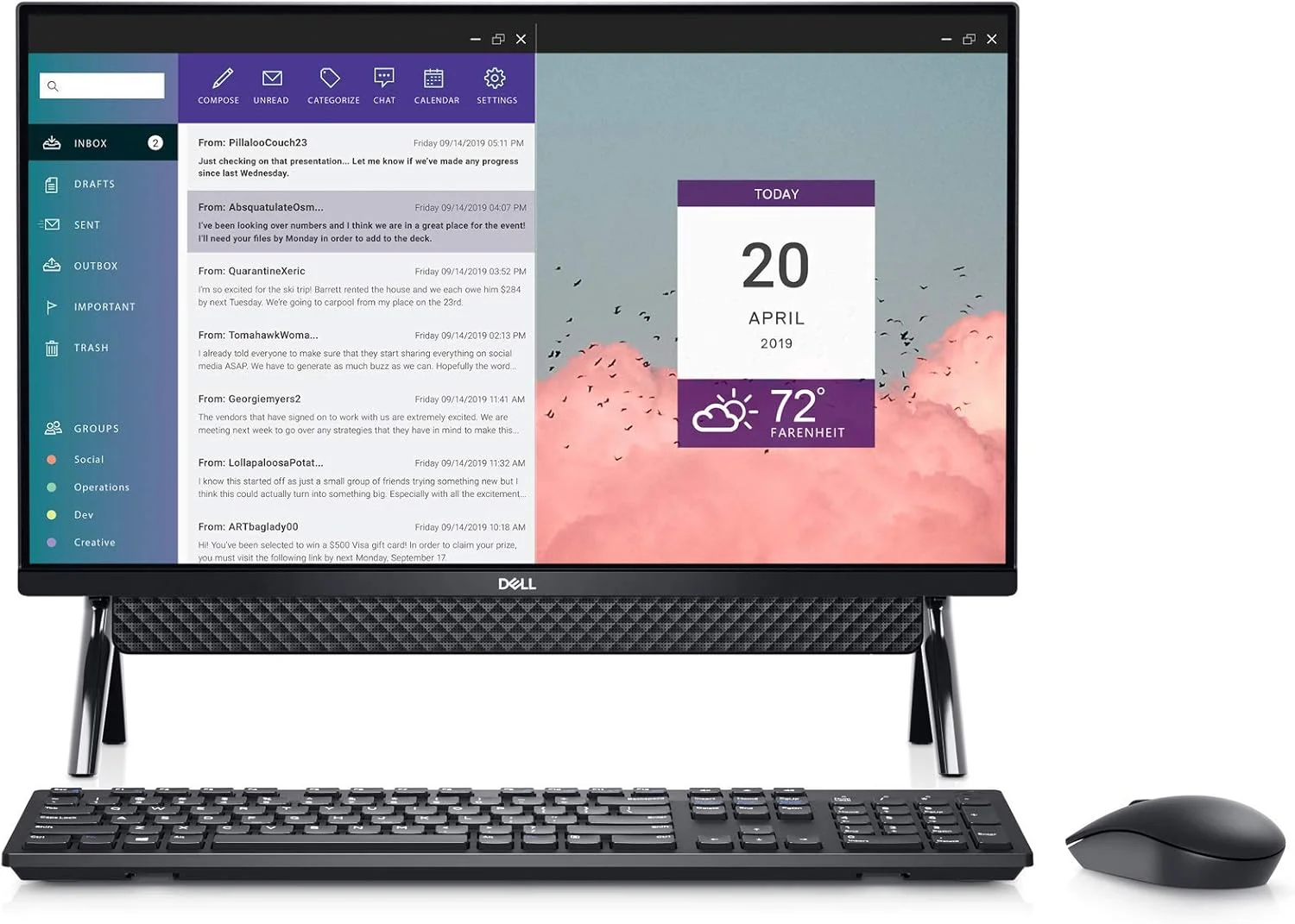 کامپیوتر رومیزی آل این وان Dell Inspiron 27 7790 مدل 2020، صفحه نمایش 27 اینچی FHD IPS، پردازنده نسل دهم Intel Quad-Core i5-10210U (بهتر از i7-8550U)، رم 8 گیگابایتی DDR4، حافظه SSD 256 گیگابایتی PCIe، هارد دیسک 1 ترابایتی، ویندوز 10