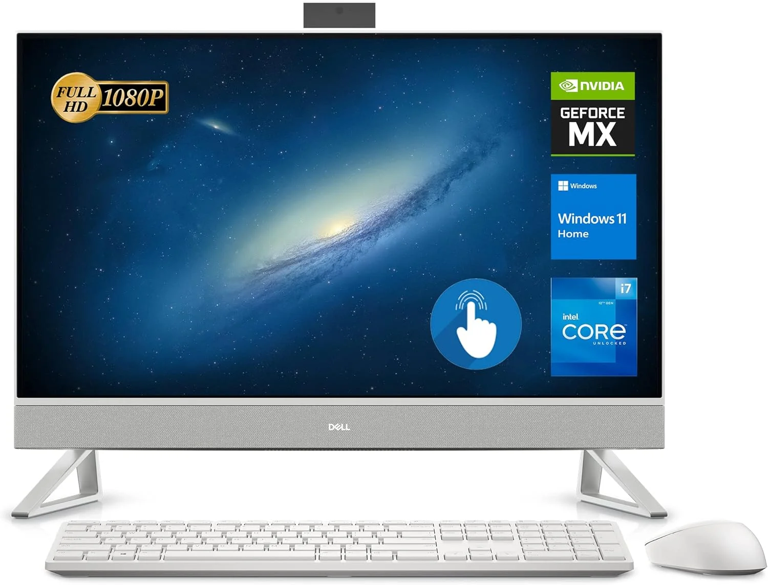 کامپیوتر همه کاره Dell Newest Inspiron 7700، صفحه نمایش لمسی 27 اینچی FHD، پردازنده نسل 11 اینتل i7-1165G7، کارت گرافیک GeForce MX330، رم 32 گیگابایتی، حافظه SSD 2 ترابایتی، دوربین IR، WiFi 6، کیبورد و ماوس بی سیم، ویندوز 11 هوم