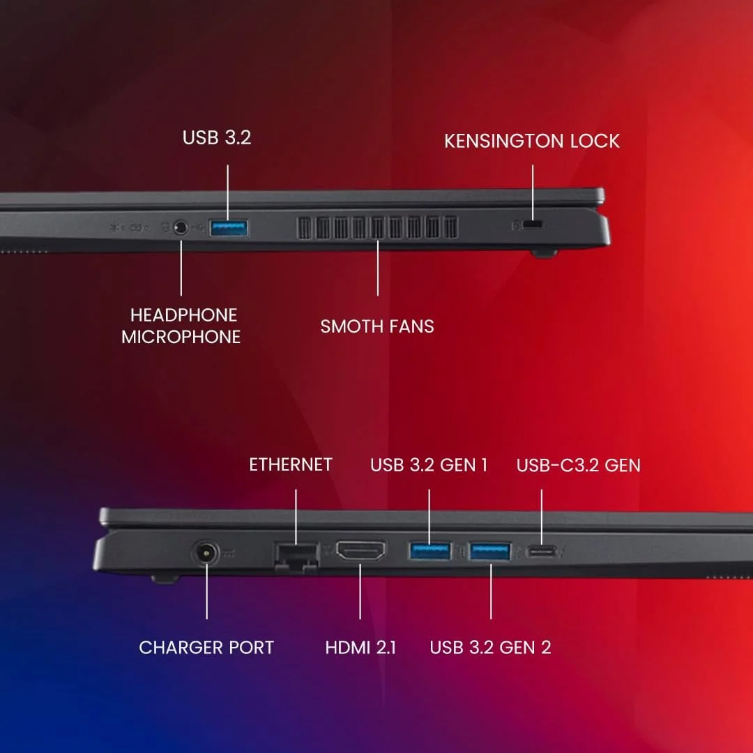 لپ تاپ گیمینگ Acer Nitro V 15 | پردازنده نسل سیزدهم Intel Core i5-13420H | رم 16 گیگابایت DDR5 | حافظه 1 ترابایت SSD | کارت گرافیک NVIDIA GeForce RTX 2050 4GB | صفحه نمایش 15.6 اینچ FHD 144Hz IPS | ویندوز 11 پرو | ANV15-51-59RM (ارتقا یافته) - مشکی لپ تاپ گیمینگ Acer Nitro V 15 | پردازنده نسل سیزدهم Intel Core i5-13420H | رم 16 گیگابایت DDR5 | حافظه 1 ترابایت SSD | کارت گرافیک NVIDIA GeForce RTX 2050 4GB | صفحه نمایش 15.6 اینچ FHD 144Hz IPS | ویندوز 11 پرو | ANV15-51-59RM (ارتقا یافته) - مشکی