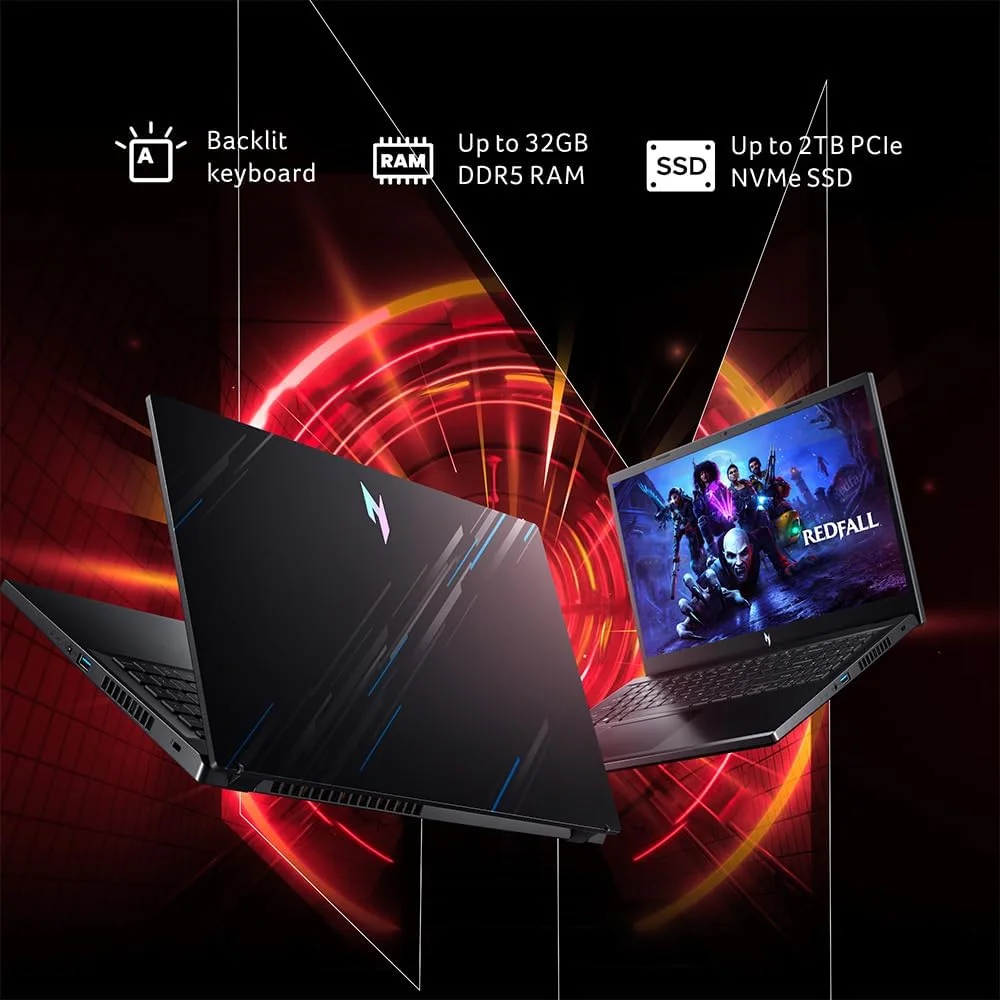 لپ تاپ گیمینگ جدید ایسر نیترو V 15 ANV15-51 مدل 2023، پردازنده Intel Core i5-13420H، رم 16 گیگابایت DDR5، حافظه SSD 512 گیگابایت، صفحه نمایش 15.6 اینچی FHD 144 هرتز، کارت گرافیک NVIDIA RTX 3050 6GB، کیبورد با نور پس زمینه، Thunderbolt 4، ویندوز 11 لپ تاپ گیمینگ جدید ایسر نیترو V 15 ANV15-51 مدل 2023، پردازنده Intel Core i5-13420H، رم 16 گیگابایت DDR5، حافظه SSD 512 گیگابایت، صفحه نمایش 15.6 اینچی FHD 144 هرتز، کارت گرافیک NVIDIA RTX 3050 6GB، کیبورد با نور پس زمینه، Thunderbolt 4، ویندوز 11