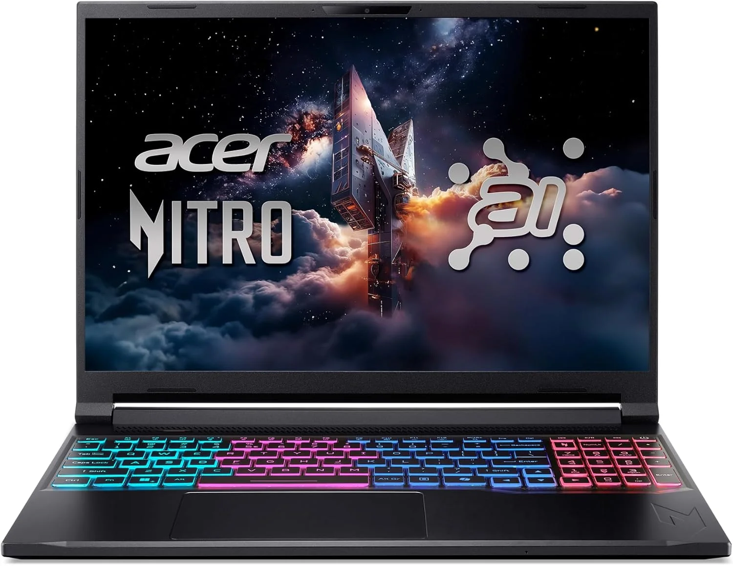 لپ تاپ گیمینگ هوش مصنوعی Acer Nitro V 16S | پردازنده AMD Ryzen 7 260 | پردازنده گرافیکی لپ تاپ NVIDIA GeForce RTX 5060 (572 TOPS هوش مصنوعی) | نمایشگر 16 اینچی WUXGA IPS 180 هرتز | 32 گیگابایت DDR5 | 1 ترابایت SSD Gen 4 | Wi-Fi 6 | ANV16S-41-R2AJ