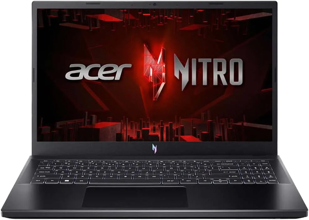 لپ تاپ گیمینگ ایسر Nitro V 15 با پردازنده Intel Core I5-13420H، رم 8 گیگابایت، حافظه SSD 512 گیگابایت، کارت گرافیک Nviidia RTX2050 4 گیگابایت، صفحه نمایش 15.6 اینچ FHD 144 هرتز، ویندوز 11 و کیبورد انگلیسی مشکی