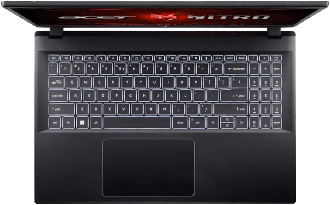 لپ تاپ گیمینگ ایسر Nitro V 15 با پردازنده Intel Core I5-13420H، رم 8 گیگابایت، حافظه SSD 512 گیگابایت، کارت گرافیک Nviidia RTX2050 4 گیگابایت، صفحه نمایش 15.6 اینچ FHD 144 هرتز، ویندوز 11 و کیبورد انگلیسی مشکی