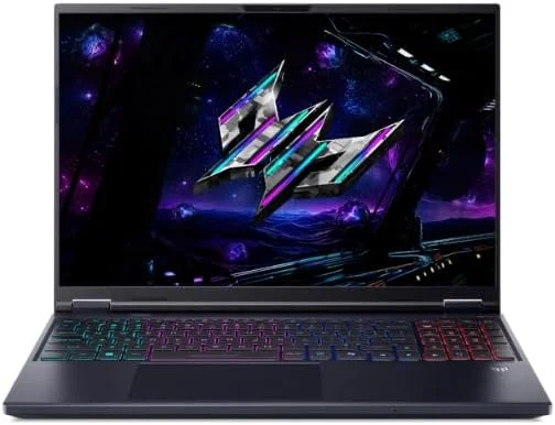 لپ تاپ گیمینگ ایسر Predator Helios Neo 16 AI با پردازنده Intel Ultra 9-275HX (24 هسته ای، 13 TOPS AI)، رم 16 گیگابایت DDR5، حافظه SSD 1 ترابایت، کارت گرافیک 8 گیگابایت GDDR7 NVIDIA GeForce RTX™ 5060، صفحه نمایش 16 اینچ 180 هرتز - ویندوز 11 پرو، مشکی (1 سال گارانتی ایسر)