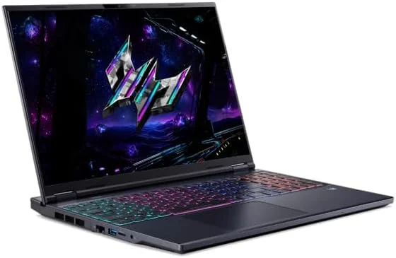 لپ تاپ گیمینگ ایسر Predator Helios Neo 16 AI با پردازنده Intel Ultra 9-275HX (24 هسته ای، 13 TOPS AI)، رم 16 گیگابایت DDR5، حافظه SSD 1 ترابایت، کارت گرافیک 8 گیگابایت GDDR7 NVIDIA GeForce RTX™ 5060، صفحه نمایش 16 اینچ 180 هرتز - ویندوز 11 پرو، مشکی (1 سال گارانتی ایسر) لپ تاپ گیمینگ ایسر Predator Helios Neo 16 AI با پردازنده Intel Ultra 9-275HX (24 هسته ای، 13 TOPS AI)، رم 16 گیگابایت DDR5، حافظه SSD 1 ترابایت، کارت گرافیک 8 گیگابایت GDDR7 NVIDIA GeForce RTX™ 5060، صفحه نمایش 16 اینچ 180 هرتز - ویندوز 11 پرو، مشکی (1 سال گارانتی ایسر)