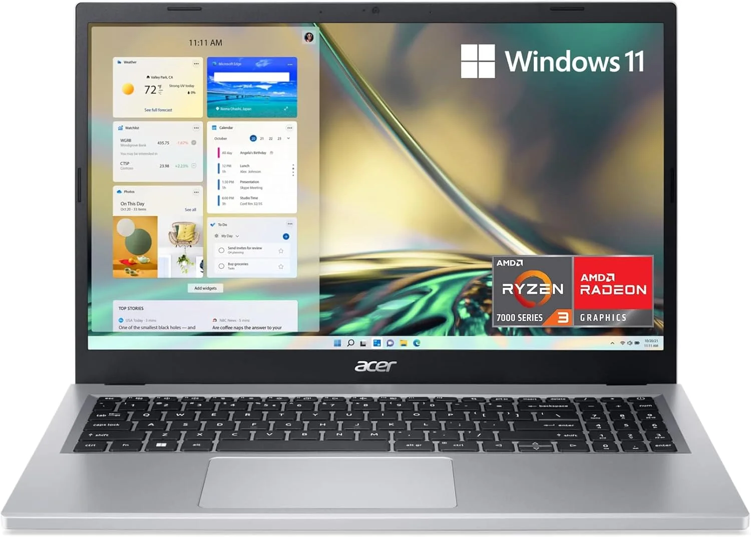 لپ تاپ باریک ایسر Aspire 3 A315-24P-R7VH | صفحه نمایش 15.6 اینچی Full HD IPS | پردازنده چهار هسته ای AMD Ryzen 3 7320U | گرافیک AMD Radeon | 8 گیگابایت LPDDR5 | 128 گیگابایت NVMe SSD | Wi-Fi 6 | ویندوز 11 هوم در حالت S