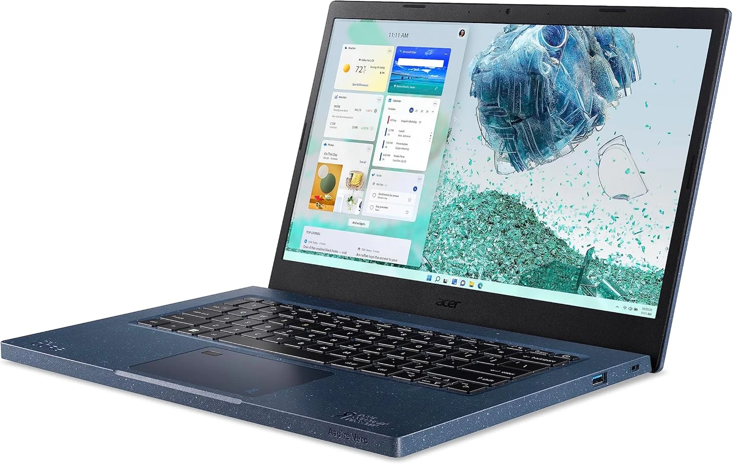 لپ تاپ Acer Aspire Vero 14 Evo نسل سیزدهم Intel Core i5-1335U با 10 هسته تا 4.60 گیگاهرتز / 8 گیگابایت رم DDR4 / 512 گیگابایت SSD / گرافیک Intel Iris XE / صفحه نمایش 14 اینچی FHD IPS / ویندوز 11 / آخرین WiFi-6E / حسگر اثر انگشت / کیبورد با نور پس زمینه / آبی ماریانا