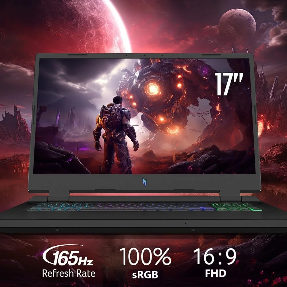لپ تاپ گیمینگ Acer Nitro 17 | پردازنده شش هسته ای AMD Ryzen 5 8645HS با قابلیت هوش مصنوعی | کارت گرافیک NVIDIA GeForce RTX 4050 | صفحه نمایش 17.3 اینچی FHD IPS 165Hz | 16 گیگابایت DDR5 | 512 گیگابایت SSD | Wi-Fi 6E | AN17-42-R61S