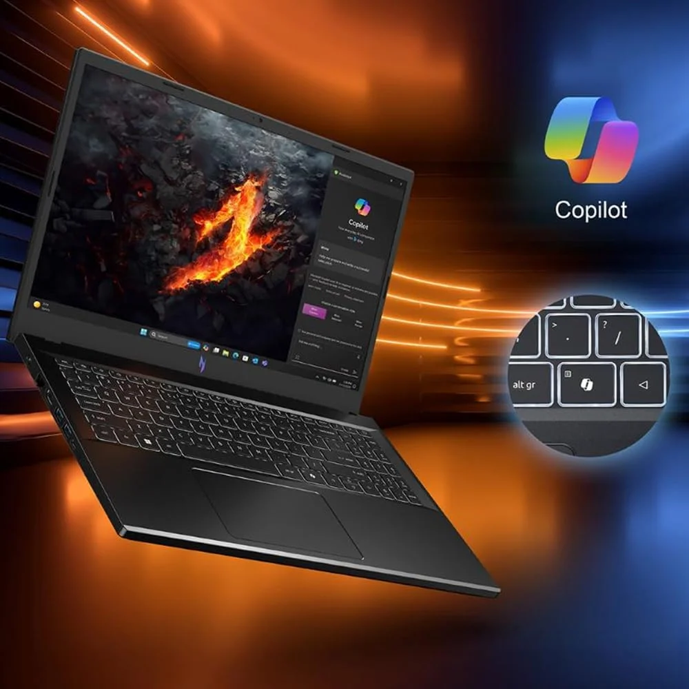 لپ تاپ گیمینگ ایسر Nitro V | پردازنده شش هسته ای AMD Ryzen 5 7535HS | کارت گرافیک لپ تاپ NVIDIA GeForce RTX 4050 | صفحه نمایش 15.6 اینچی FHD IPS 144 هرتز | 8 گیگابایت DDR5 | 512 گیگابایت SSD | WiFi 6 | صفحه کلید با نور پس زمینه | ANV15-41-R5N6 لپ تاپ گیمینگ ایسر Nitro V | پردازنده شش هسته ای AMD Ryzen 5 7535HS | کارت گرافیک لپ تاپ NVIDIA GeForce RTX 4050 | صفحه نمایش 15.6 اینچی FHD IPS 144 هرتز | 8 گیگابایت DDR5 | 512 گیگابایت SSD | WiFi 6 | صفحه کلید با نور پس زمینه | ANV15-41-R5N6