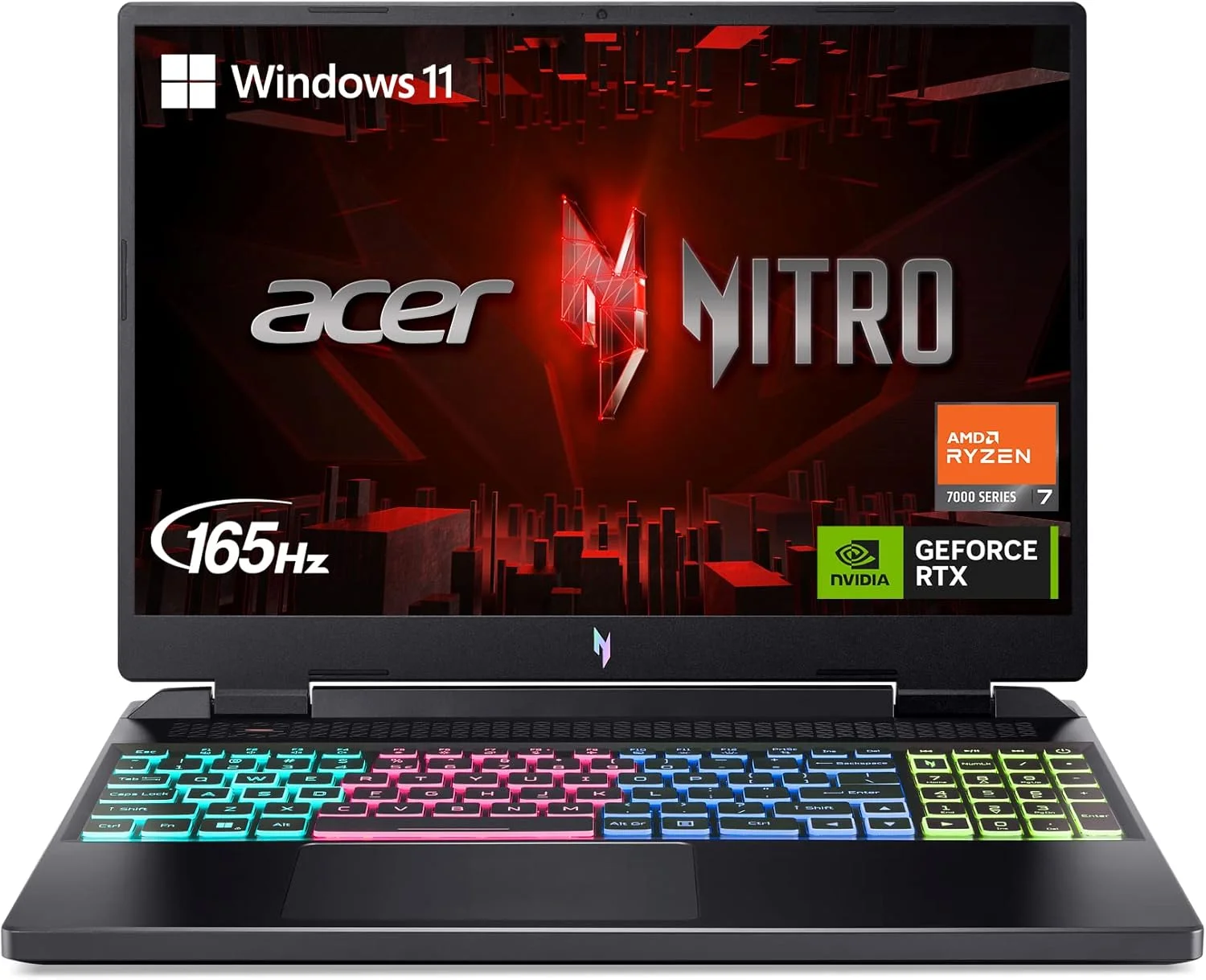 لپ تاپ گیمینگ Acer Nitro 16 | پردازنده AMD Ryzen 7 7840HS هشت هسته ای | کارت گرافیک NVIDIA GeForce RTX 4060 | صفحه نمایش 16 اینچی WUXGA 165Hz IPS | 16 گیگابایت DDR5 | 1 ترابایت SSD Gen 4 | WiFi