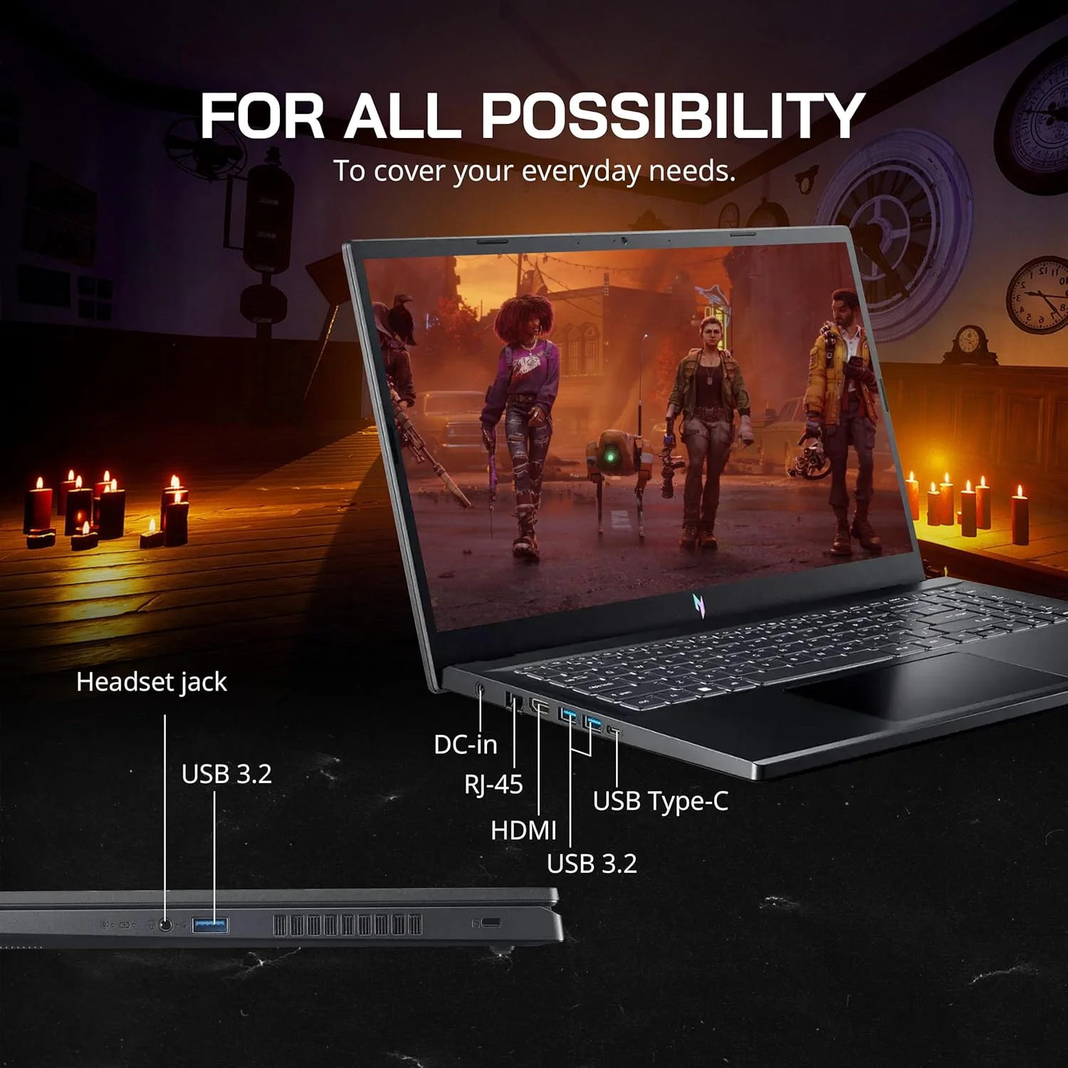 لپ تاپ گیمینگ Acer Nitro V 15 با صفحه نمایش 15.6 اینچی FHD IPS 144Hz، پردازنده Intel i9-13900H، رم 32 گیگابایتی DDR5، حافظه SSD 1 ترابایتی، کارت گرافیک GeForce RTX 4060 8GB GDDR6، کیبورد با نور پس زمینه، Wi-Fi 6، ویندوز 11 پرو، مشکی، به همراه داک استیشن 256 گیگابایتی لپ تاپ گیمینگ Acer Nitro V 15 با صفحه نمایش 15.6 اینچی FHD IPS 144Hz، پردازنده Intel i9-13900H، رم 32 گیگابایتی DDR5، حافظه SSD 1 ترابایتی، کارت گرافیک GeForce RTX 4060 8GB GDDR6، کیبورد با نور پس زمینه، Wi-Fi 6، ویندوز 11 پرو، مشکی، به همراه داک استیشن 256 گیگابایتی