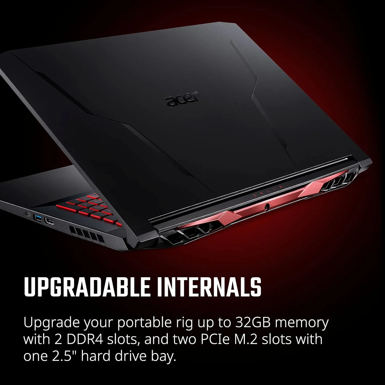 لپ تاپ گیمینگ Acer Nitro 5 AN517-54-79L1 | پردازنده Intel Core i7-11800H | کارت گرافیک NVIDIA GeForce RTX 3050Ti | صفحه نمایش 17.3 اینچی FHD 144Hz IPS | رم 16 گیگابایتی DDR4 | حافظه SSD NVMe 1 ترابایتی | Killer Wi-Fi 6 | کیبورد با نور پس زمینه | ویندوز 11