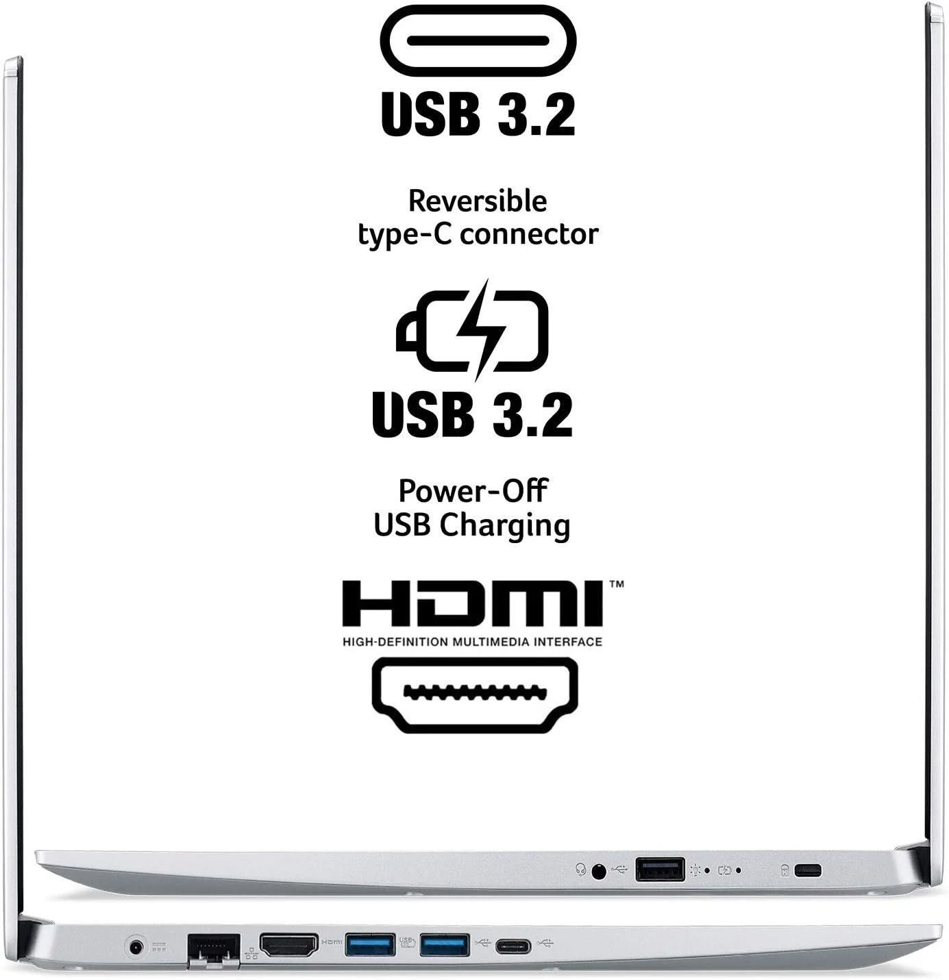 لپ تاپ باریک Acer Aspire 5 A515-45-R74Z | صفحه نمایش 15.6 اینچی Full HD IPS | پردازنده موبایل شش هسته ای AMD Ryzen 5 5500U | گرافیک AMD Radeon | 8 گیگابایت DDR4 | 256 گیگابایت NVMe SSD | WiFi 6 | کیبورد با نور پس زمینه | ویندوز 11 هوم