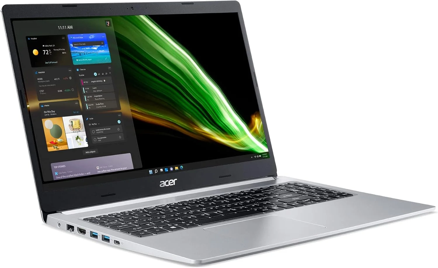 لپ تاپ باریک Acer Aspire 5 A515-45-R74Z | صفحه نمایش 15.6 اینچی Full HD IPS | پردازنده موبایل شش هسته ای AMD Ryzen 5 5500U | گرافیک AMD Radeon | 8 گیگابایت DDR4 | 256 گیگابایت NVMe SSD | WiFi 6 | کیبورد با نور پس زمینه | ویندوز 11 هوم