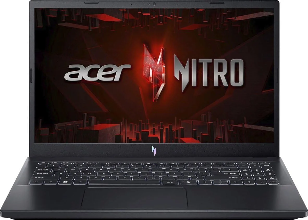 لپ تاپ گیمینگ Acer Nitro V ANV15 2024 با صفحه نمایش 15.6 اینچی FHD IPS 144Hz، پردازنده 10 هسته ای Intel i7-13620H، رم 16 گیگابایتی DDR5، حافظه SSD 512 گیگابایتی، کارت گرافیک NVIDIA GeForce RTX 4060 8GB، تاندربولت 4، وای فای 6، کیبورد با نور پس زمینه، ویندوز 11 هوم به همراه USB 32 گیگابایتی ONT