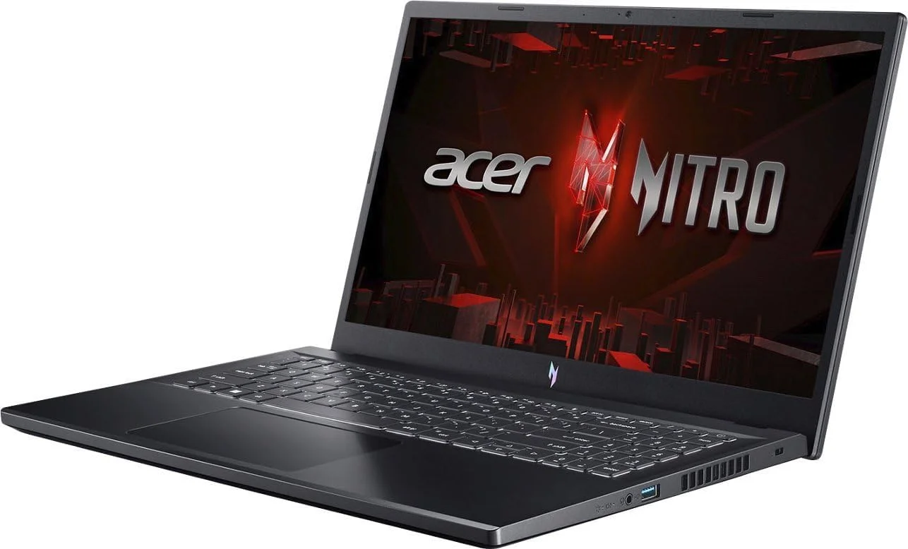 لپ تاپ گیمینگ Acer Nitro V ANV15 2024 با صفحه نمایش 15.6 اینچی FHD IPS 144Hz، پردازنده 10 هسته ای Intel i7-13620H، رم 16 گیگابایتی DDR5، حافظه SSD 512 گیگابایتی، کارت گرافیک NVIDIA GeForce RTX 4060 8GB، تاندربولت 4، وای فای 6، کیبورد با نور پس زمینه، ویندوز 11 هوم به همراه USB 32 گیگابایتی ONT
