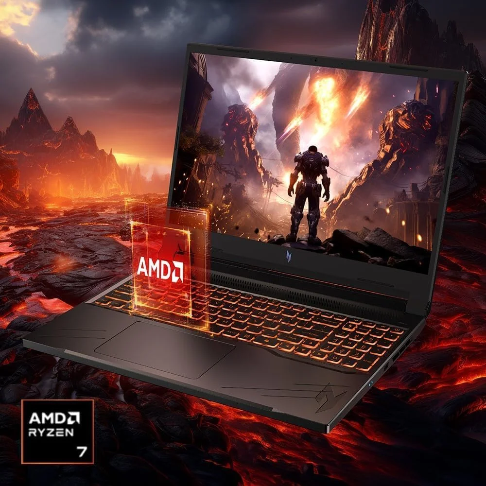 لپ تاپ گیمینگ ایسر Nitro V16 - صفحه نمایش 16 اینچی 165 هرتز WUXGA، پردازنده AMD Ryzen 7-8845HS (پردازنده هشت هسته ای با قابلیت هوش مصنوعی)، RTX 4060، رم 64 گیگابایتی DDR5، اس اس دی 4 ترابایتی، Microsoft Office و Windows 11 Pro مادام العمر و ماوس بی صدا لپ تاپ گیمینگ ایسر Nitro V16 - صفحه نمایش 16 اینچی 165 هرتز WUXGA، پردازنده AMD Ryzen 7-8845HS (پردازنده هشت هسته ای با قابلیت هوش مصنوعی)، RTX 4060، رم 64 گیگابایتی DDR5، اس اس دی 4 ترابایتی، Microsoft Office و Windows 11 Pro مادام العمر و ماوس بی صدا