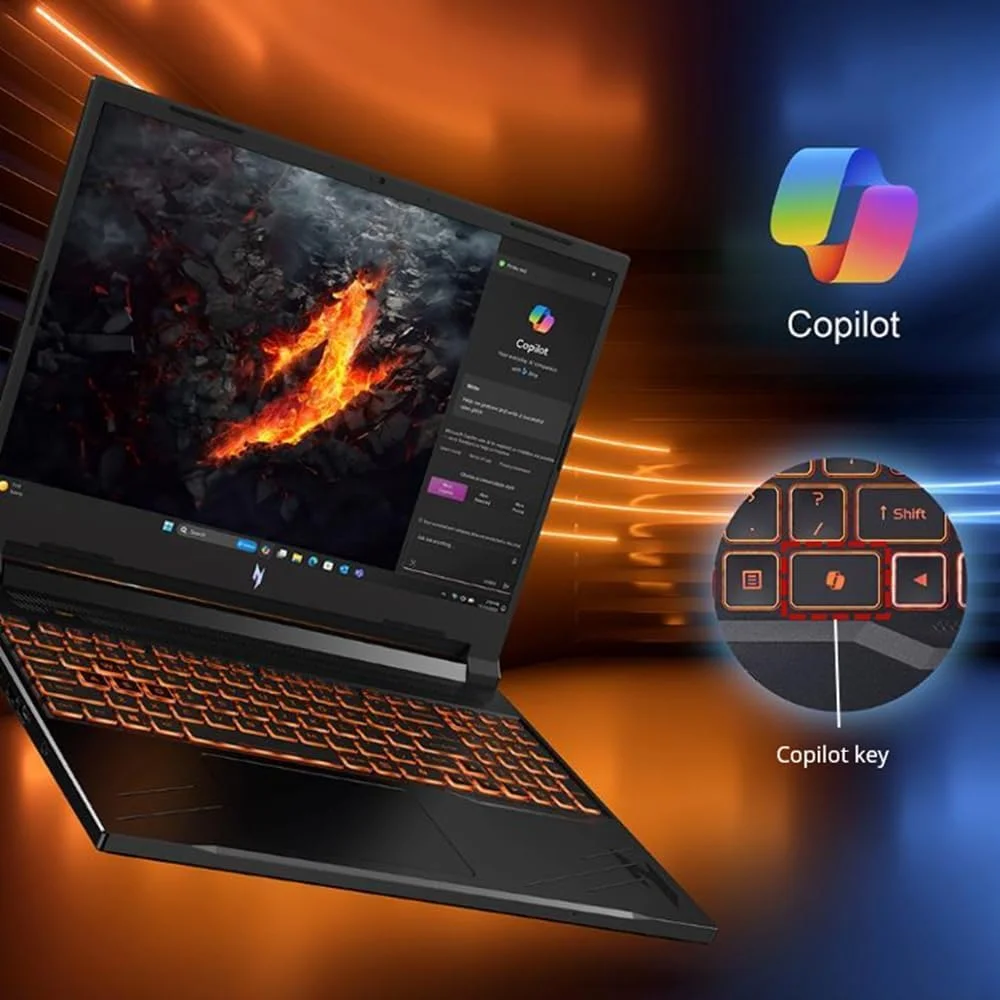 لپ تاپ گیمینگ ایسر Nitro V16 - صفحه نمایش 16 اینچی 165 هرتز WUXGA، پردازنده AMD Ryzen 7-8845HS (پردازنده هشت هسته ای با قابلیت هوش مصنوعی)، RTX 4060، رم 64 گیگابایتی DDR5، اس اس دی 4 ترابایتی، Microsoft Office و Windows 11 Pro مادام العمر و ماوس بی صدا لپ تاپ گیمینگ ایسر Nitro V16 - صفحه نمایش 16 اینچی 165 هرتز WUXGA، پردازنده AMD Ryzen 7-8845HS (پردازنده هشت هسته ای با قابلیت هوش مصنوعی)، RTX 4060، رم 64 گیگابایتی DDR5، اس اس دی 4 ترابایتی، Microsoft Office و Windows 11 Pro مادام العمر و ماوس بی صدا
