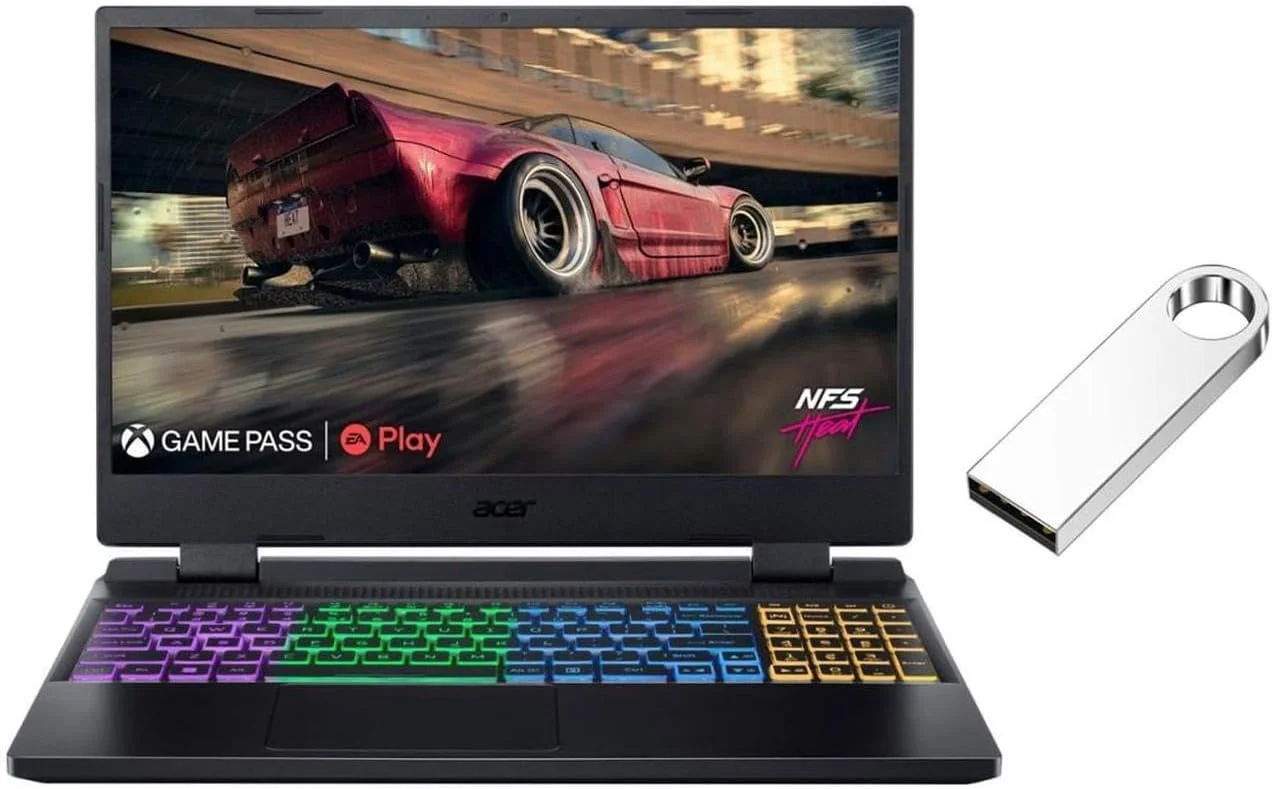 لپ تاپ گیمینگ 15.6 اینچی Acer Nitro با کیفیت QHD و نرخ 165 هرتز | AMD Ryzen 7 6800H (>i7-12700H) | NVIDIA GeForce RTX 3070 Ti | رم 32 گیگابایت DDR5 | اس اس دی 2 ترابایت | نور پس زمینه | ویندوز 11 هوم | همراه با فلش مموری 64 گیگابایتی USB