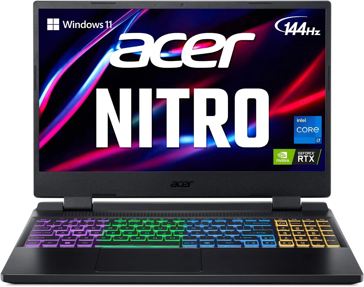 لپ تاپ گیمینگ Acer Nitro 5 AN515-58-725A | پردازنده Intel Core i7-12700H | کارت گرافیک NVIDIA GeForce RTX 3060 | نمایشگر 15.6 اینچی FHD 144Hz 3ms IPS | رم 16 گیگابایتی DDR4 | حافظه SSD 512 گیگابایتی Gen 4 | Killer Wi-Fi 6 | کیبورد RGB