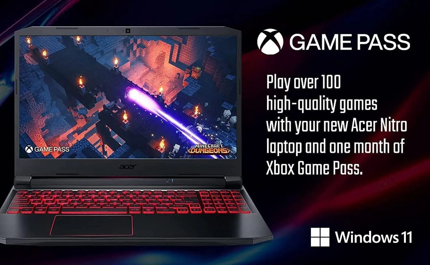 لپ تاپ گیمینگ Acer Nitro 5، نمایشگر 15.6 اینچی FHD 144Hz IPS، پردازنده Intel Core i5-10300H، گرافیک لپ تاپ GeForce RTX 3050، رم 16 گیگابایتی DDR4، اس اس دی 2 ترابایتی NVMe، Intel Wi-Fi 6، صفحه کلید با نور پس زمینه، ویندوز 10