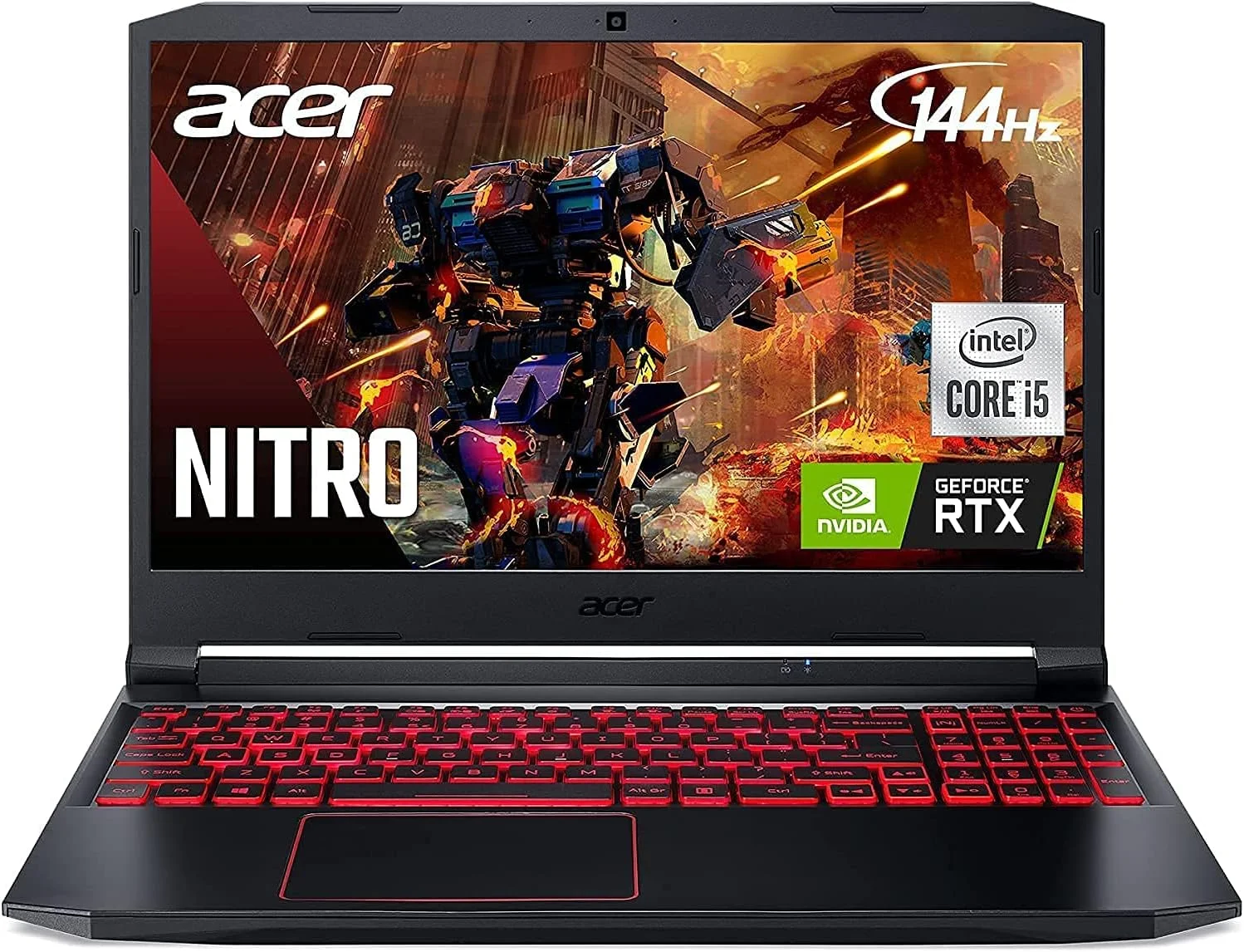 لپ تاپ گیمینگ ایسر نیترو 5، پردازنده Intel i5-10300H 4.5GHz، کارت گرافیک NVIDIA GeForce RTX 3050 4GB GDDR6، صفحه نمایش 15.6 اینچی FHD IPS 144Hz، Wi-Fi 6، Type-C، کیبورد با نور پس زمینه، ویندوز 10، همراه با لوازم جانبی (16 گیگابایت رم | 512 گیگابایت PCIe SSD)