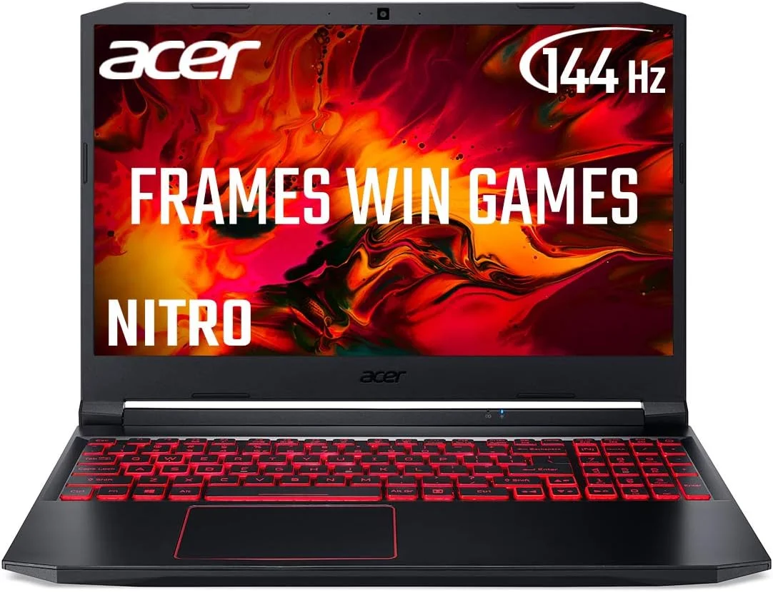 لپ تاپ گیمینگ 15.6 اینچی Acer Nitro 5 AN515-44 (پردازنده موبایل AMD Ryzen 5 4600H، رم 8 گیگابایتی، SSD 512 گیگابایتی، NVIDIA GTX 1650، صفحه نمایش Full HD 144 هرتز، ویندوز 10، مشکی)