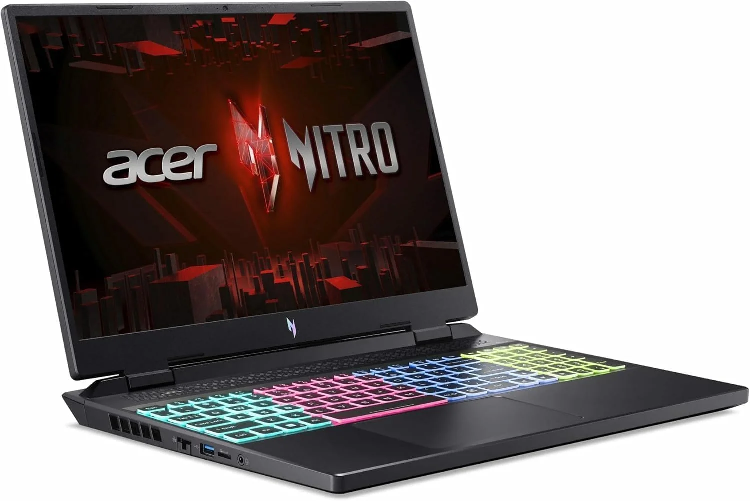 لپ تاپ گیمینگ 16 اینچی Acer Nitro با رزولوشن WUXGA و نرخ نوسازی 165 هرتز | پردازنده Intel Core i7-13620H | کارت گرافیک GeForce RTX 4050 | کیبورد با نور پس زمینه | 16 گیگابایت رم DDR5 | 1024 گیگابایت SSD | ویندوز 11 هوم | همراه با فلش مموری 64 گیگابایتی USB