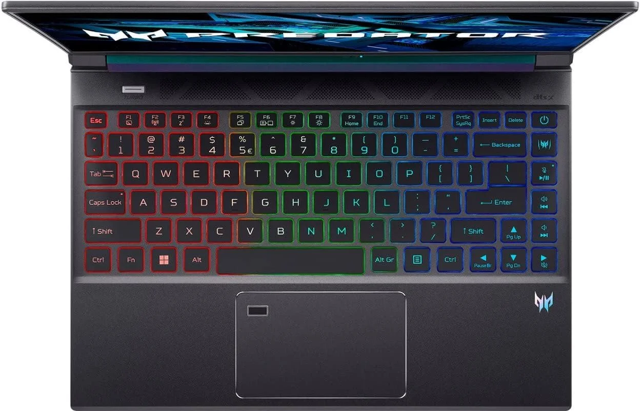 لپ تاپ گیمینگ Acer Predator Triton 300 SE با صفحه نمایش 14 اینچی WUXGA 165Hz، حافظه SSD 512GB، پردازنده i7-12700H (رم 16GB، کارت گرافیک GeForce RTX 3060، کیبورد با نور پس زمینه، ویندوز 11 هوم، خاکستری تیتانیومی) مدل PT314-52s-747P، 2022