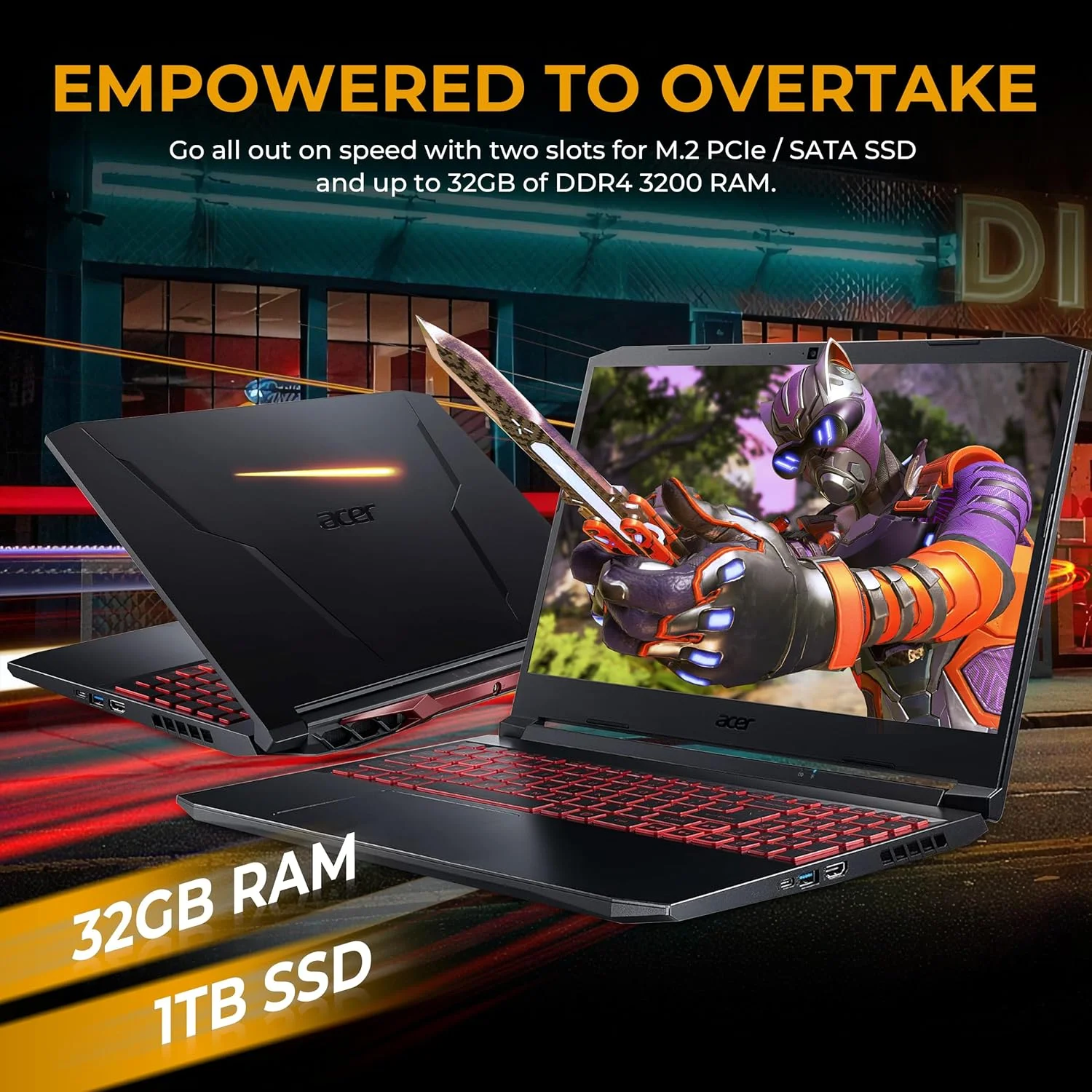 لپ تاپ گیمینگ Acer Nitro 5 با صفحه نمایش 15.6 اینچی FHD 144Hz، رم 32 گیگابایت، SSD NVMe 1 ترابایت، پردازنده AMD Ryzen 7 5600H، کارت گرافیک NVIDIA GeForce GTX 1650، کیبورد با نور پس زمینه، WiFi 6، مشکی، ویندوز 11، به همراه داک استیشن 128 گیگابایتی لپ تاپ گیمینگ Acer Nitro 5 با صفحه نمایش 15.6 اینچی FHD 144Hz، رم 32 گیگابایت، SSD NVMe 1 ترابایت، پردازنده AMD Ryzen 7 5600H، کارت گرافیک NVIDIA GeForce GTX 1650، کیبورد با نور پس زمینه، WiFi 6، مشکی، ویندوز 11، به همراه داک استیشن 128 گیگابایتی