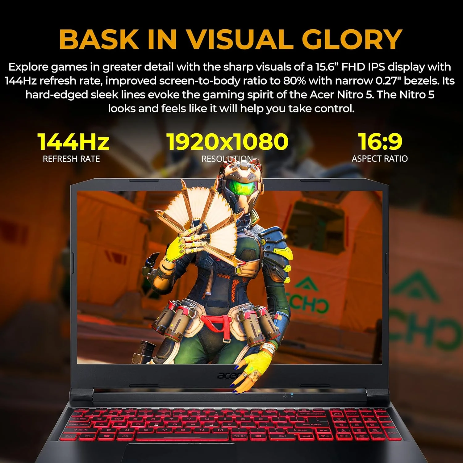 لپ تاپ گیمینگ Acer Nitro 5 با صفحه نمایش 15.6 اینچی FHD 144Hz، رم 32 گیگابایت، SSD NVMe 1 ترابایت، پردازنده AMD Ryzen 7 5600H، کارت گرافیک NVIDIA GeForce GTX 1650، کیبورد با نور پس زمینه، WiFi 6، مشکی، ویندوز 11، به همراه داک استیشن 128 گیگابایتی لپ تاپ گیمینگ Acer Nitro 5 با صفحه نمایش 15.6 اینچی FHD 144Hz، رم 32 گیگابایت، SSD NVMe 1 ترابایت، پردازنده AMD Ryzen 7 5600H، کارت گرافیک NVIDIA GeForce GTX 1650، کیبورد با نور پس زمینه، WiFi 6، مشکی، ویندوز 11، به همراه داک استیشن 128 گیگابایتی