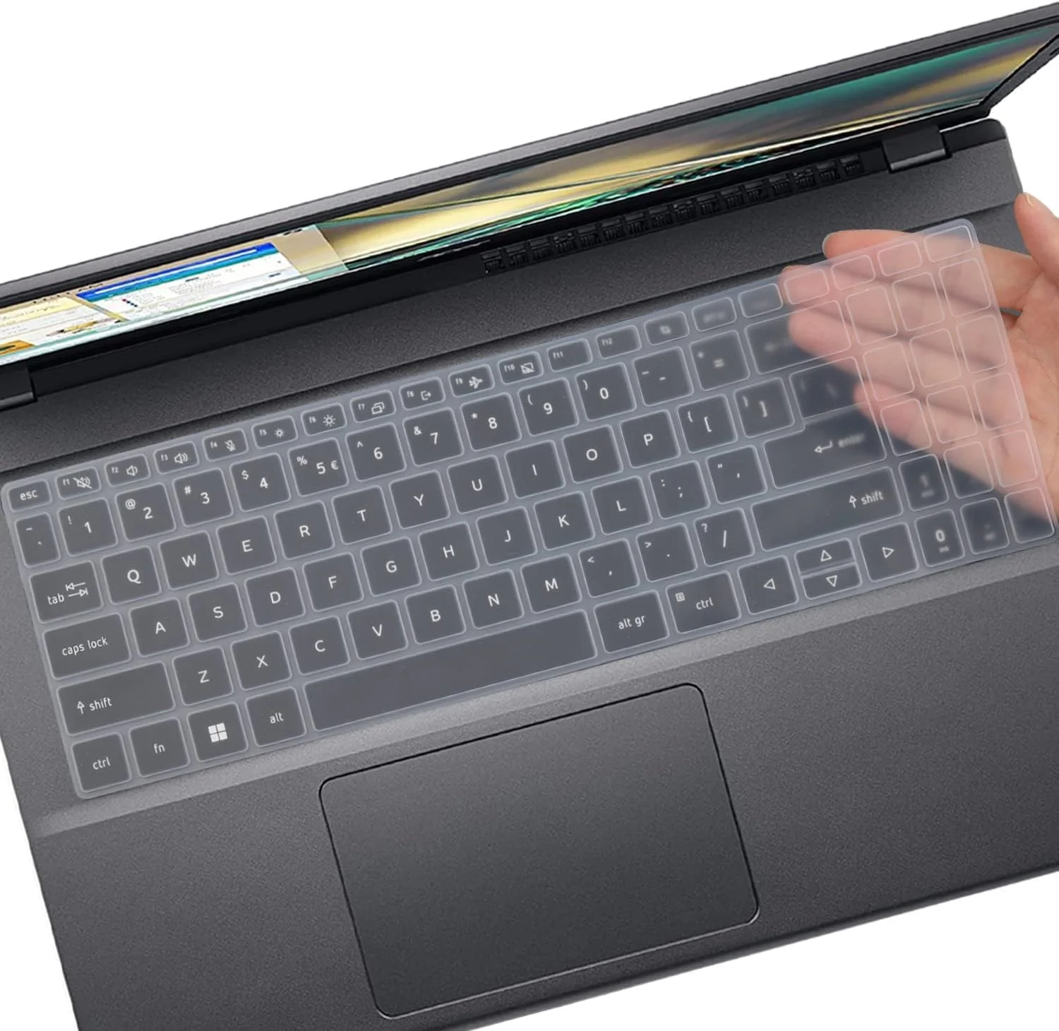 کاور سیلیکونی کیبورد رایا برای لپ تاپ های گیمینگ Acer Nitro V 15 (ANV15-41 / ANV15-51 / ANV15-52)، Acer Aspire 5 (A515-57G / A515-58GM) و Acer Nitro Lite 16 (NL16-71G) (سیلیکون شفاف)