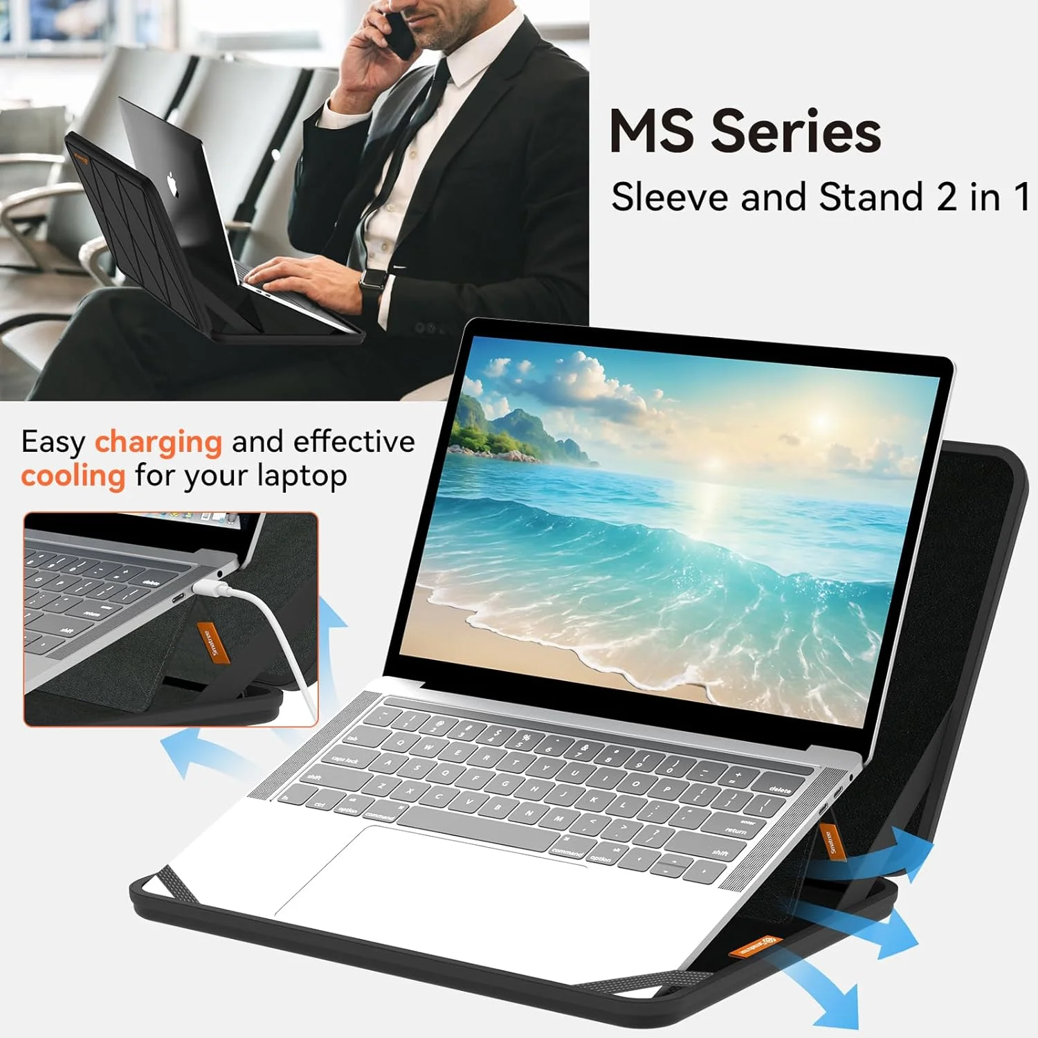 کیف محافظ سخت Smatree MS130 EVA با استند سازگار با لپ تاپ گیمینگ 17.3 اینچی Acer Nitro 5 - AN517-42-R5KZ/AN517-42-R35M، برای کیف لپ تاپ گیمینگ Nitro 17 AN17-71-75VK/AN17-51-70CB