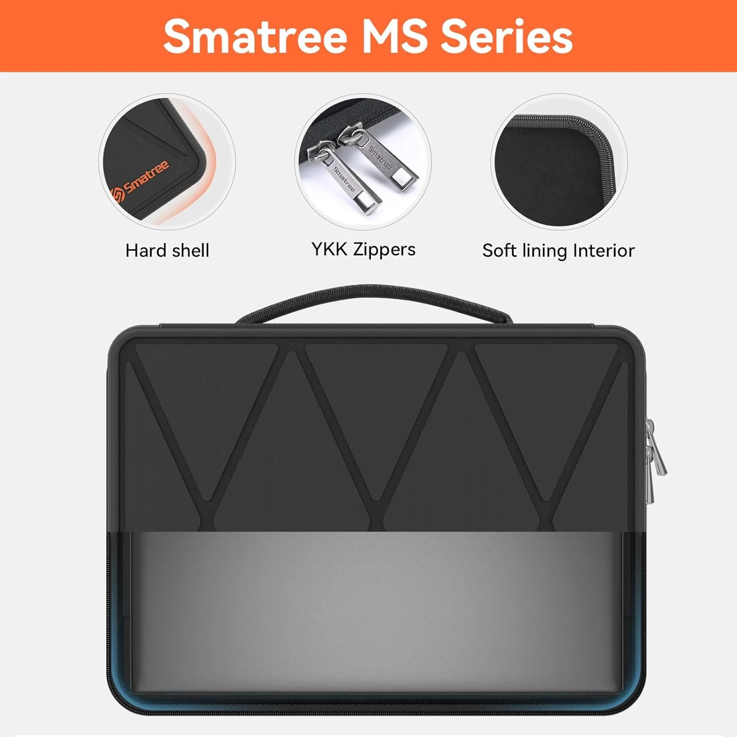 کیف محافظ سخت Smatree MS130 EVA با استند سازگار با لپ تاپ گیمینگ 17.3 اینچی Acer Nitro 5 - AN517-42-R5KZ/AN517-42-R35M، برای کیف لپ تاپ گیمینگ Nitro 17 AN17-71-75VK/AN17-51-70CB