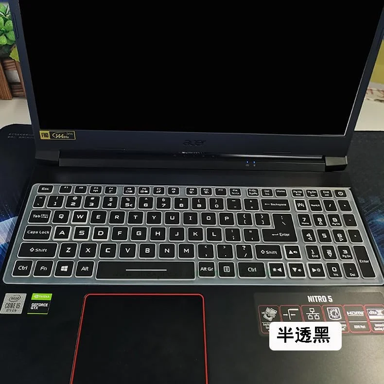 AE-COMP - محافظ صفحه کلید سیلیکونی لپ تاپ 17.3 اینچی مناسب برای ACER Nitro 5 AN517-52 AN517-51 AN517-41 AN517 (آبی نباتی)