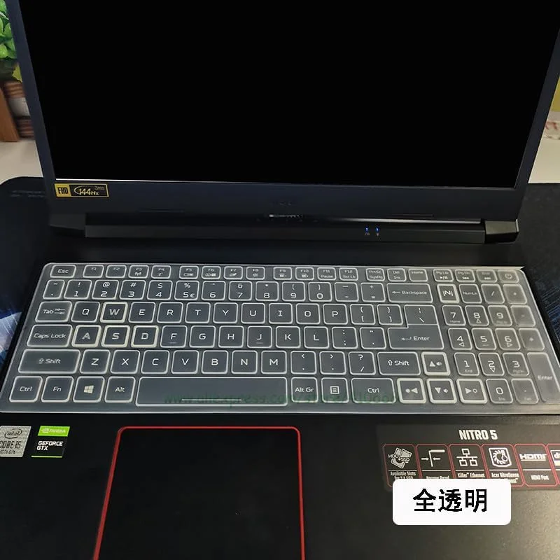 AE-COMP - محافظ صفحه کلید سیلیکونی لپ تاپ 17.3 اینچی مناسب برای ACER Nitro 5 AN517-52 AN517-51 AN517-41 AN517 (آبی نباتی)