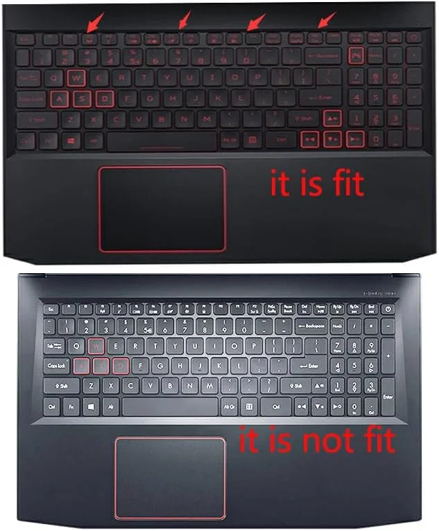 AE-COMP - محافظ صفحه کلید سیلیکونی لپ تاپ 17.3 اینچی مناسب برای ACER Nitro 5 AN517-52 AN517-51 AN517-41 AN517 (آبی نباتی)