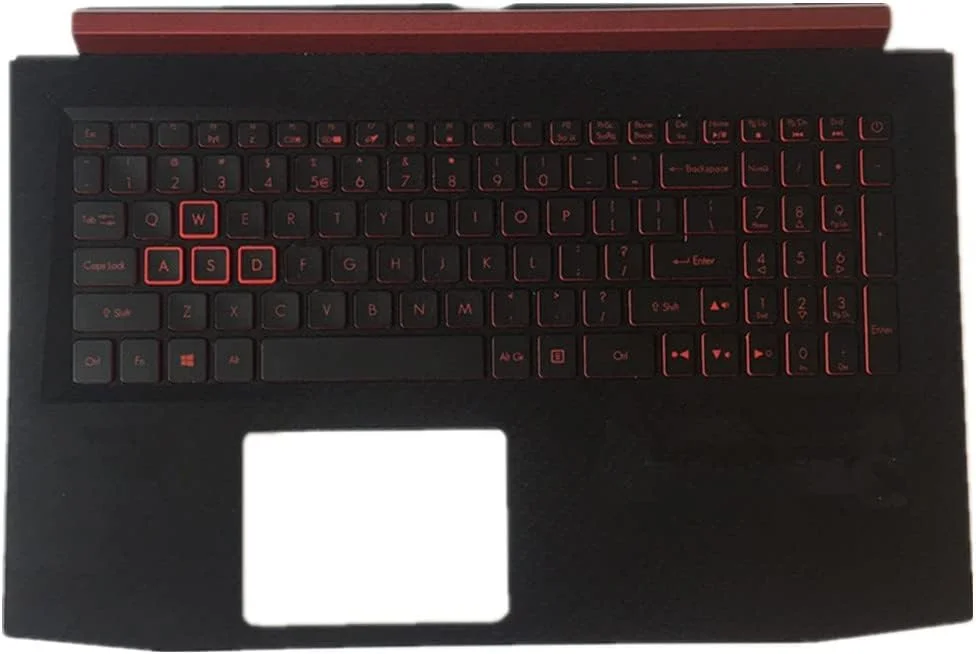 قاب بالایی لپ تاپ fqparts، کاور C شل و کیبورد برای ایسر نیترو AN515-53، مشکی، طرح انگلیسی آمریکایی