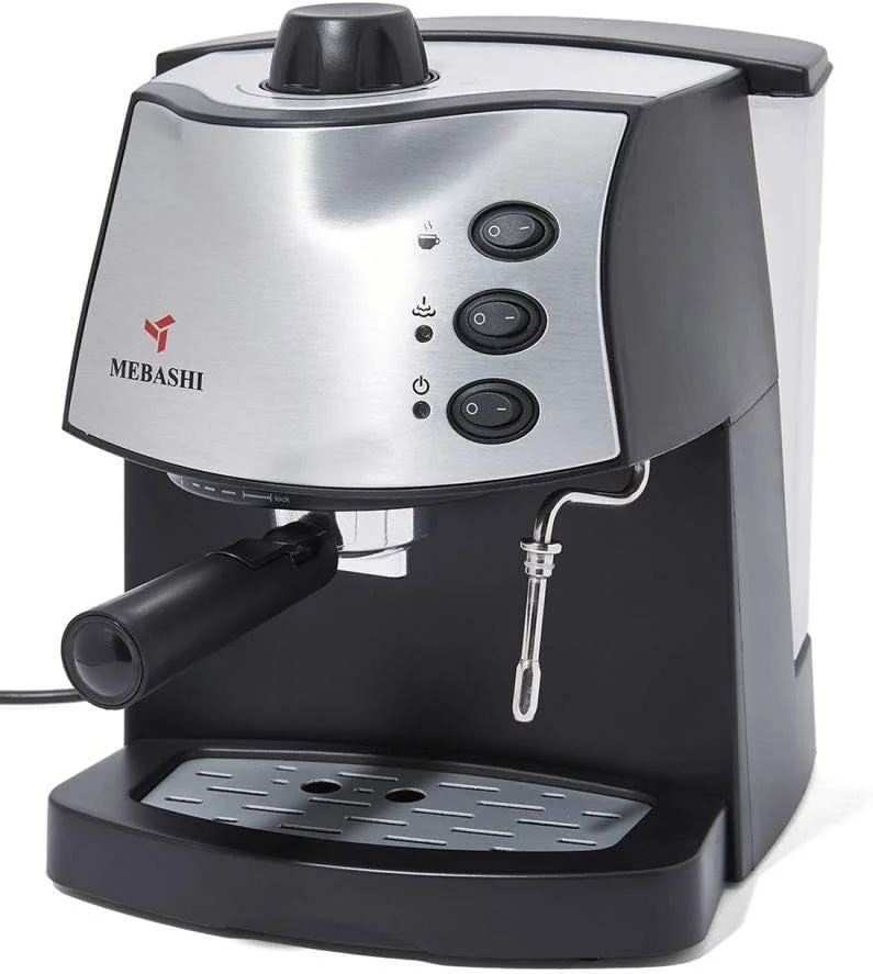 دستگاه اسپرسو ساز مباشی مدل Pumb ME-ECM2002 با توان 850 وات - مشکی/نقره ای/سفید - حداقل 1 سال گارانتی تولید کننده