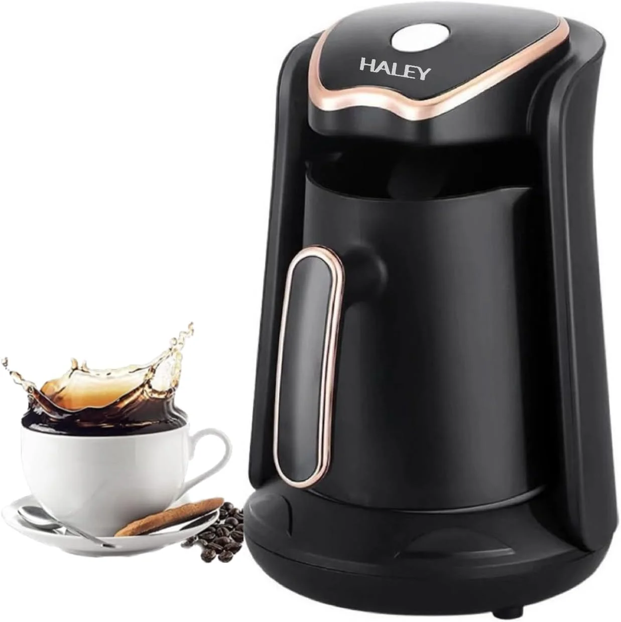 دستگاه قهوه ساز ترکی Wtrtr HALEY، قهوه جوش برقی، ایده آل برای قهوه ترکی، یونانی و عربی. 2 سال گارانتی (500 میلی لیتر)